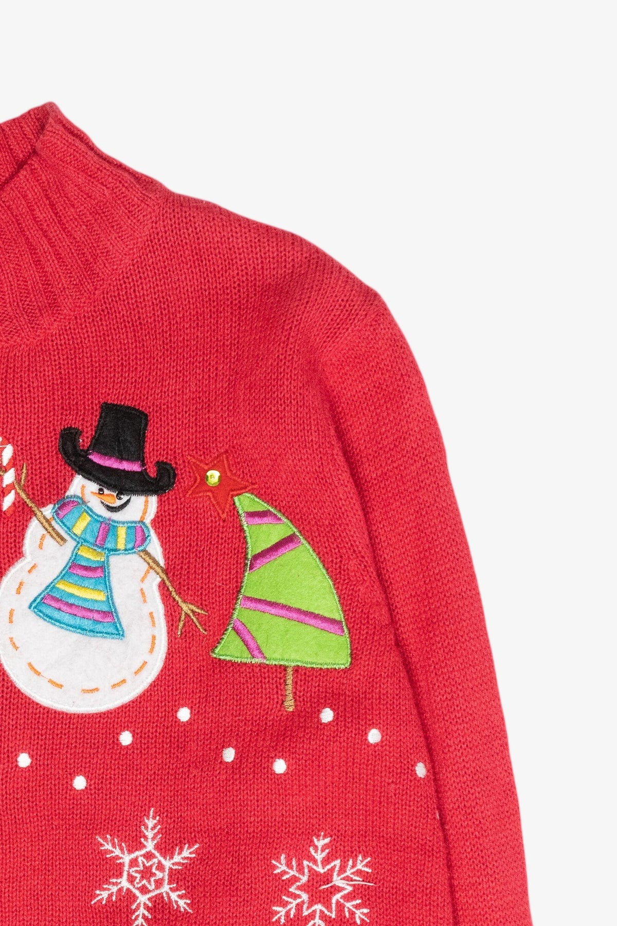 Funky Snowmen Vintage Ugly Christmas Zip Cardigan (2000s)