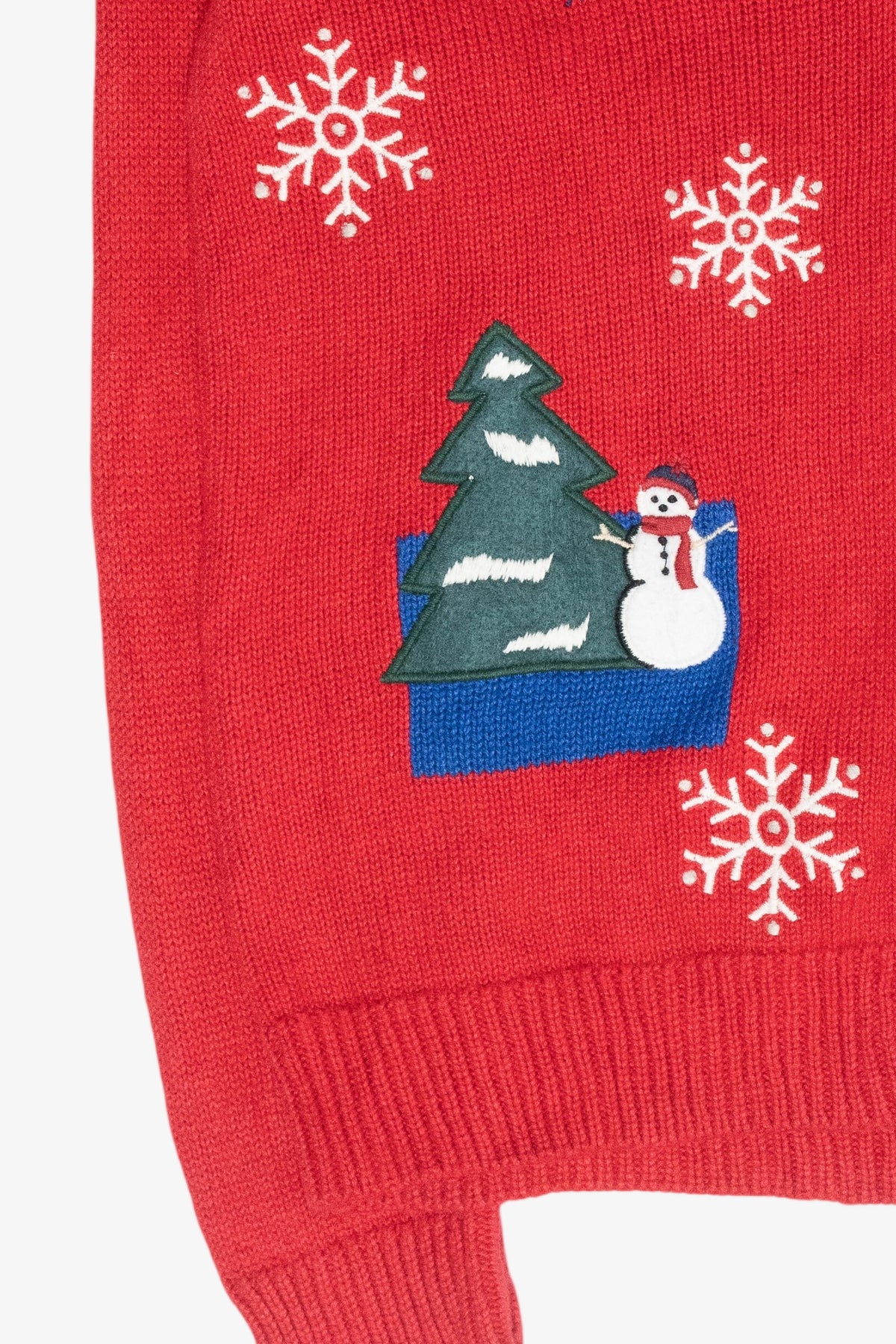Patriotic Snowmen Vintage Ugly Christmas Cardigan (2000s)