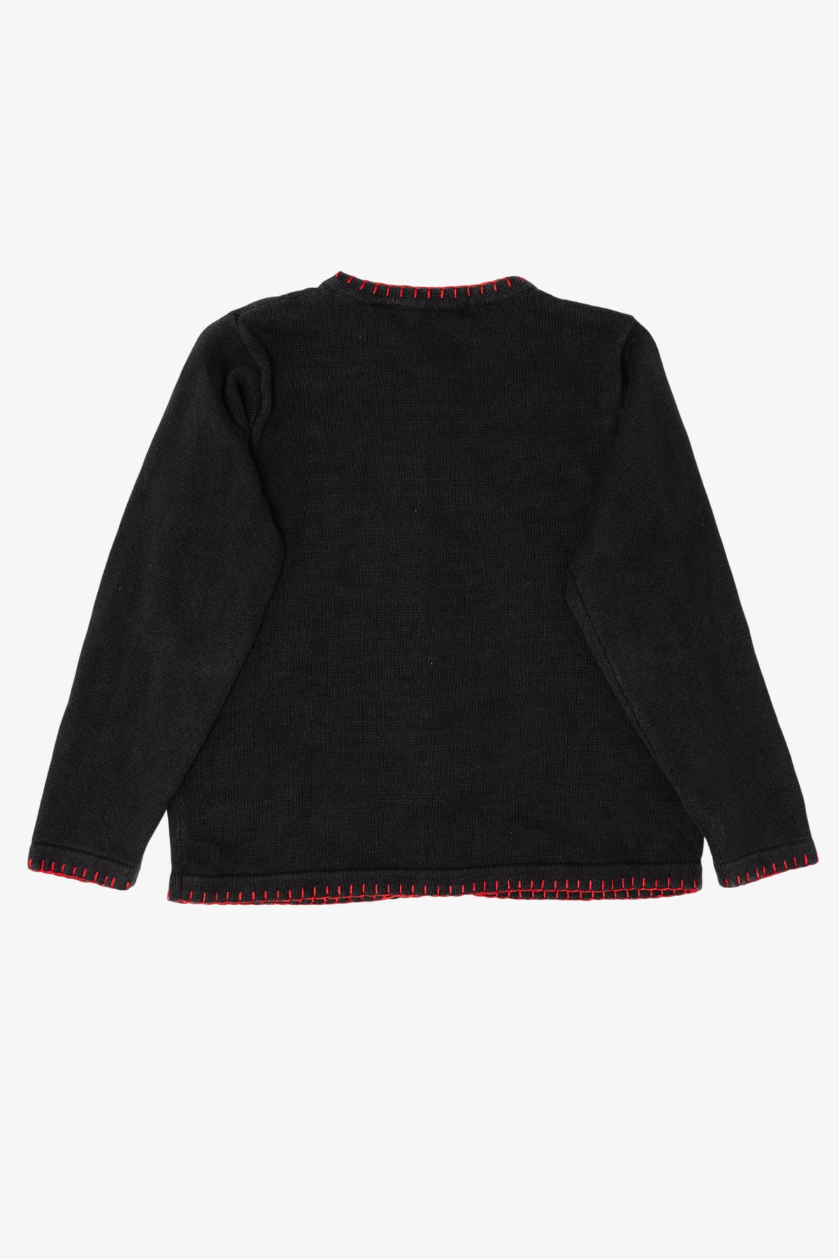 Vintage Black Victoria Jones Trees Ugly Christmas Cardigan (1990s)