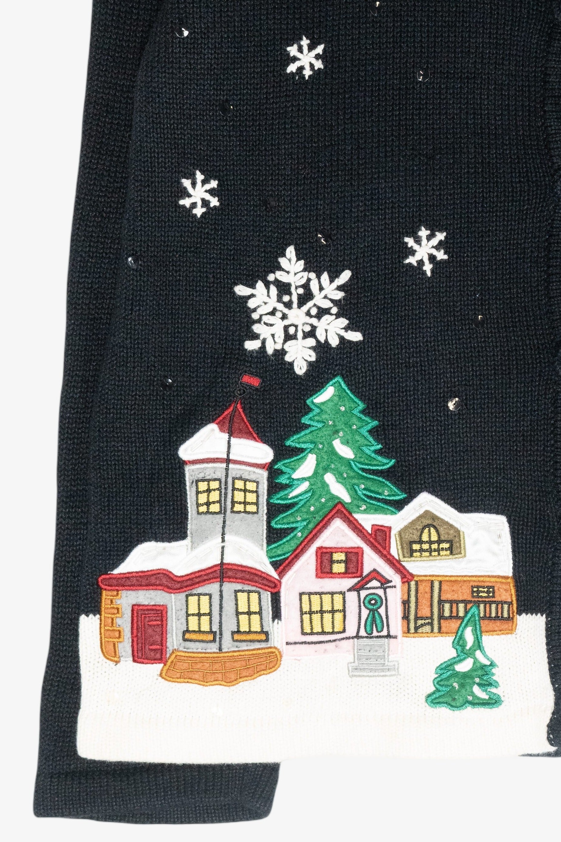Winter Village Vintage Ugly Christmas Sweater (2000s)
