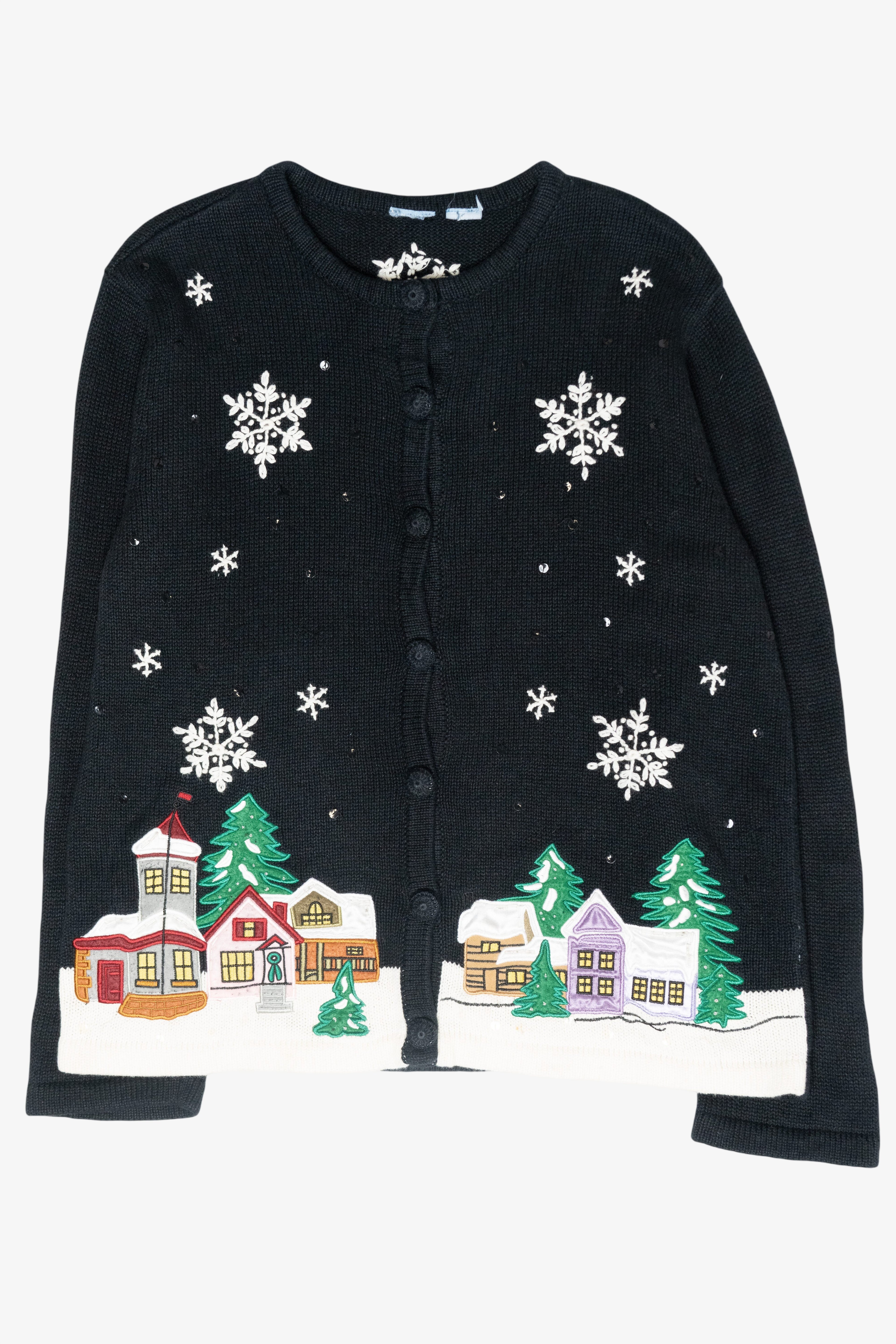 Winter Village Vintage Ugly Christmas Sweater (2000s)