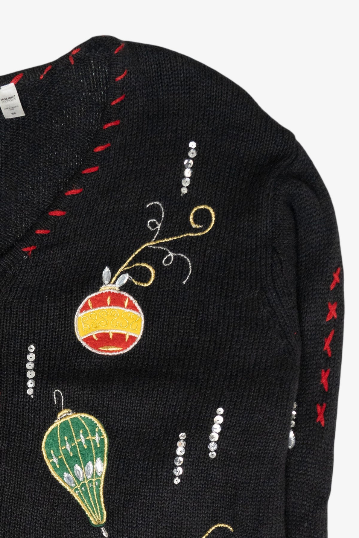Whimsical Ornaments Vintage Ugly Christmas Sweater (2000s)
