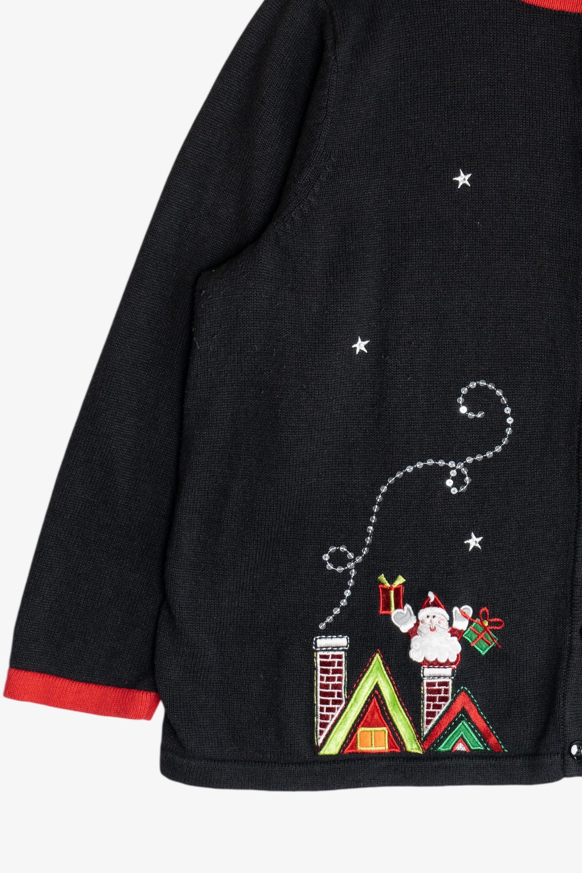Vintage Santa In Chimneys Ugly Christmas Sweater (2000s)