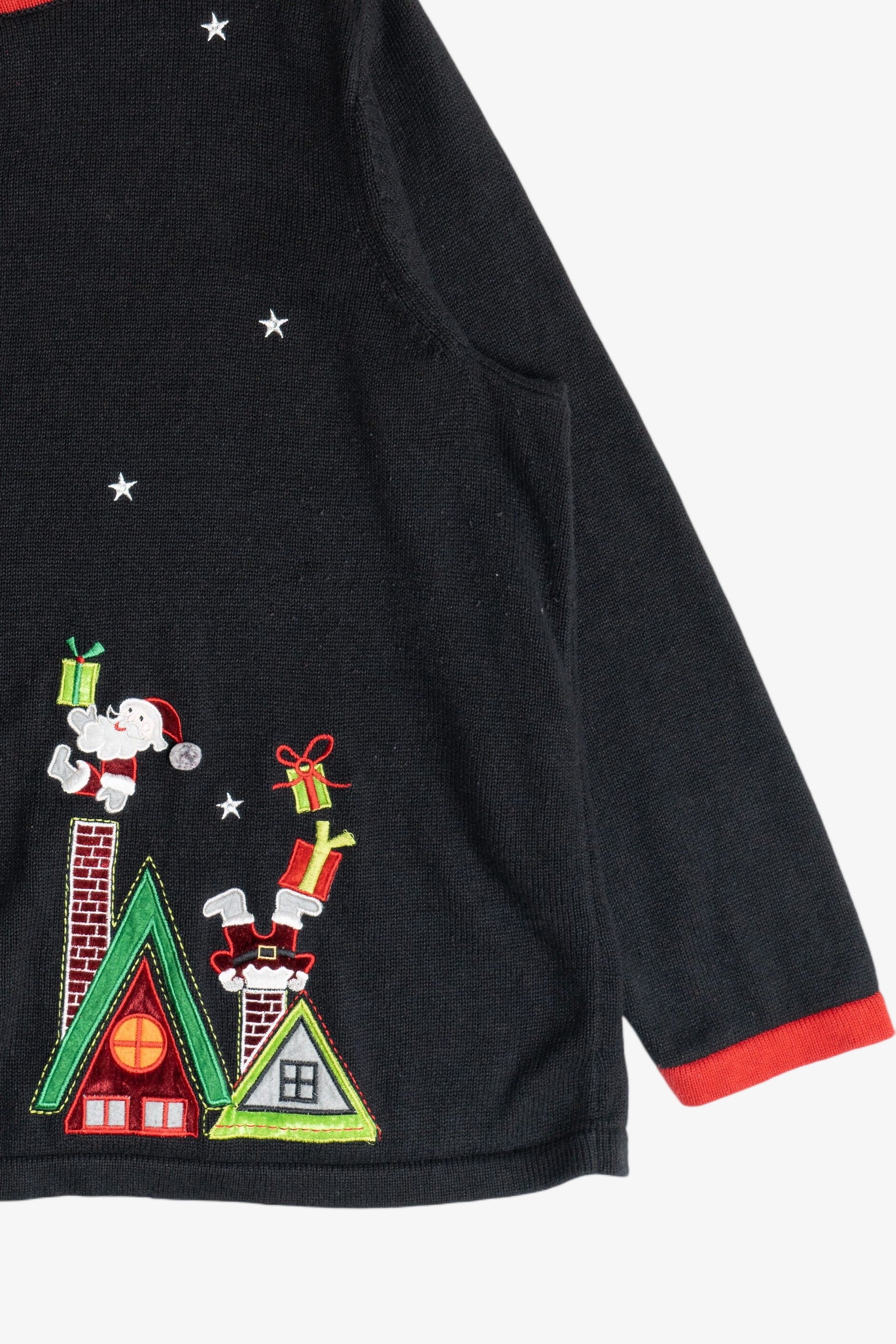Vintage Santa In Chimneys Ugly Christmas Sweater (2000s)