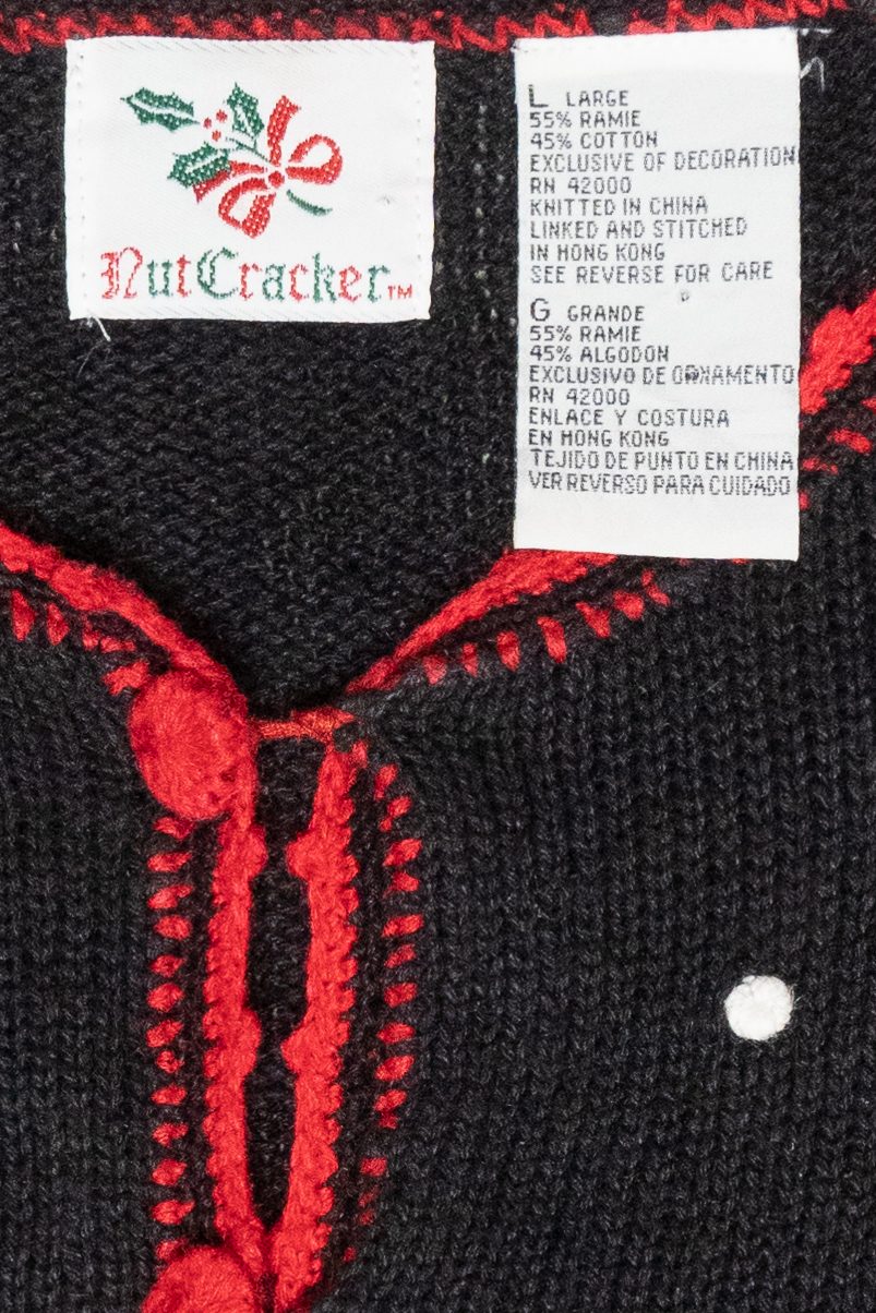 Ice Skating Bears Vintage Ugly Christmas Sweater (1990s)