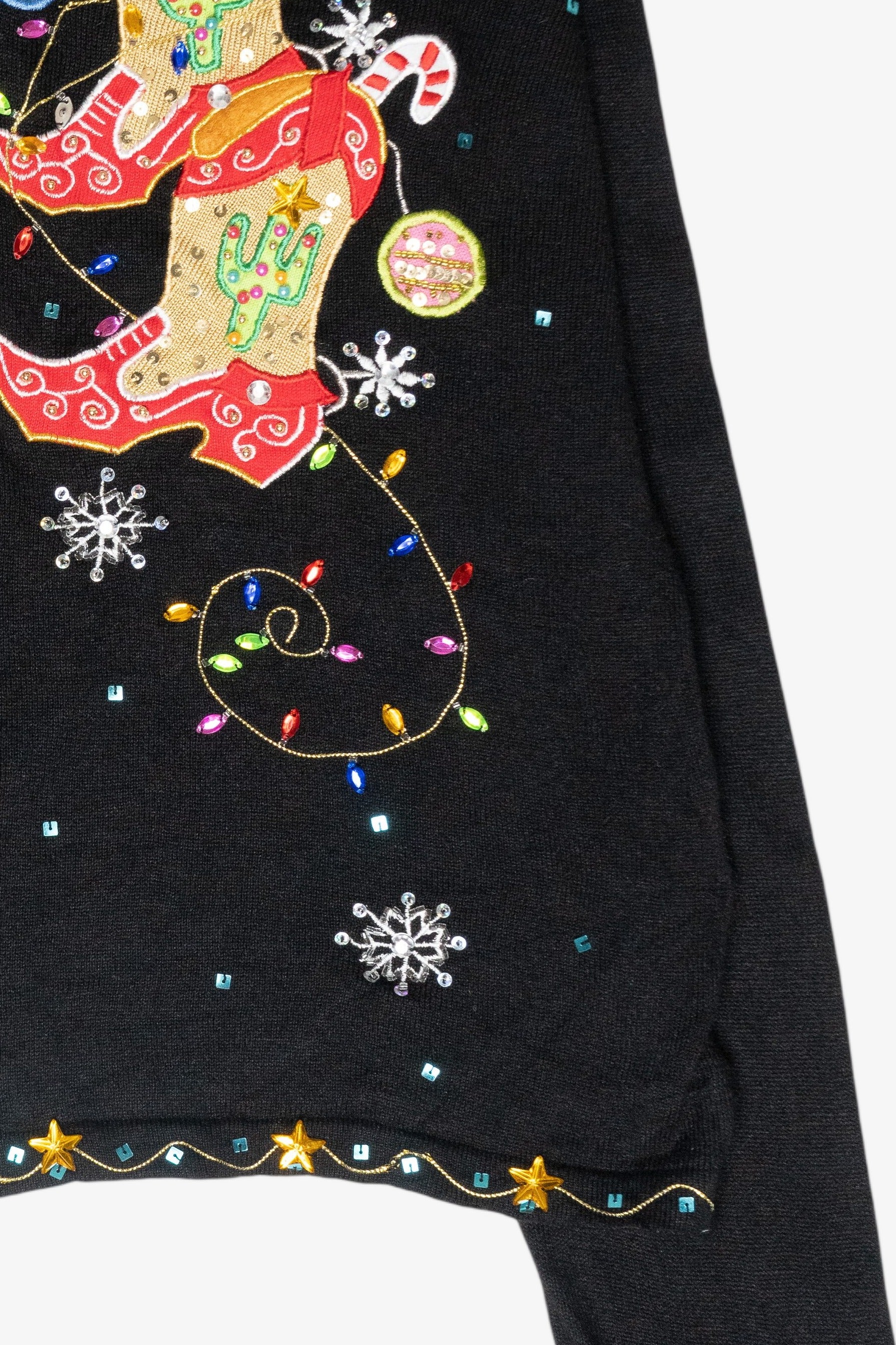 Cowboy Boots Vintage Ugly Christmas Sweater (2000s)
