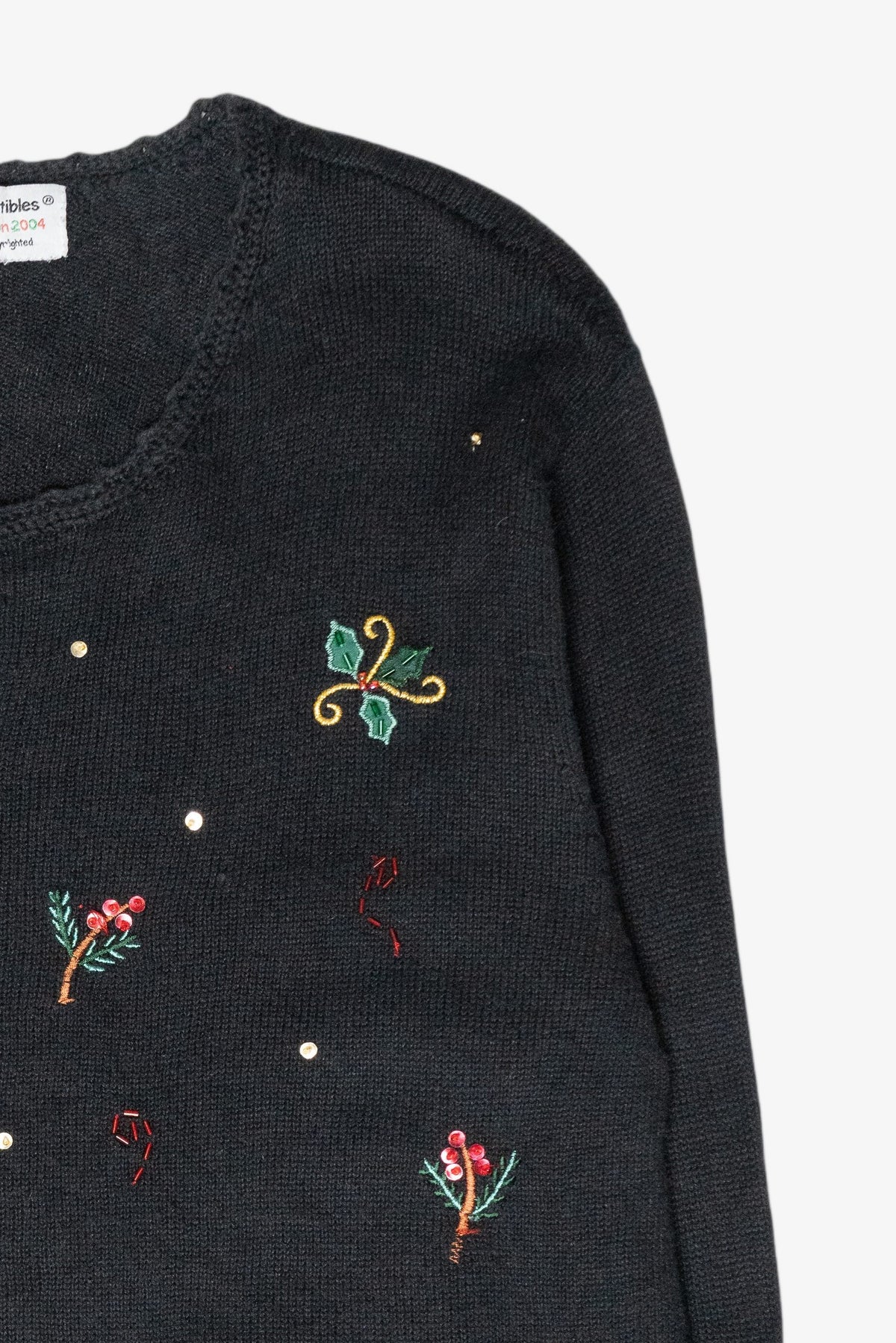 Festive Plants Vintage Ugly Christmas Sweater (2000s)