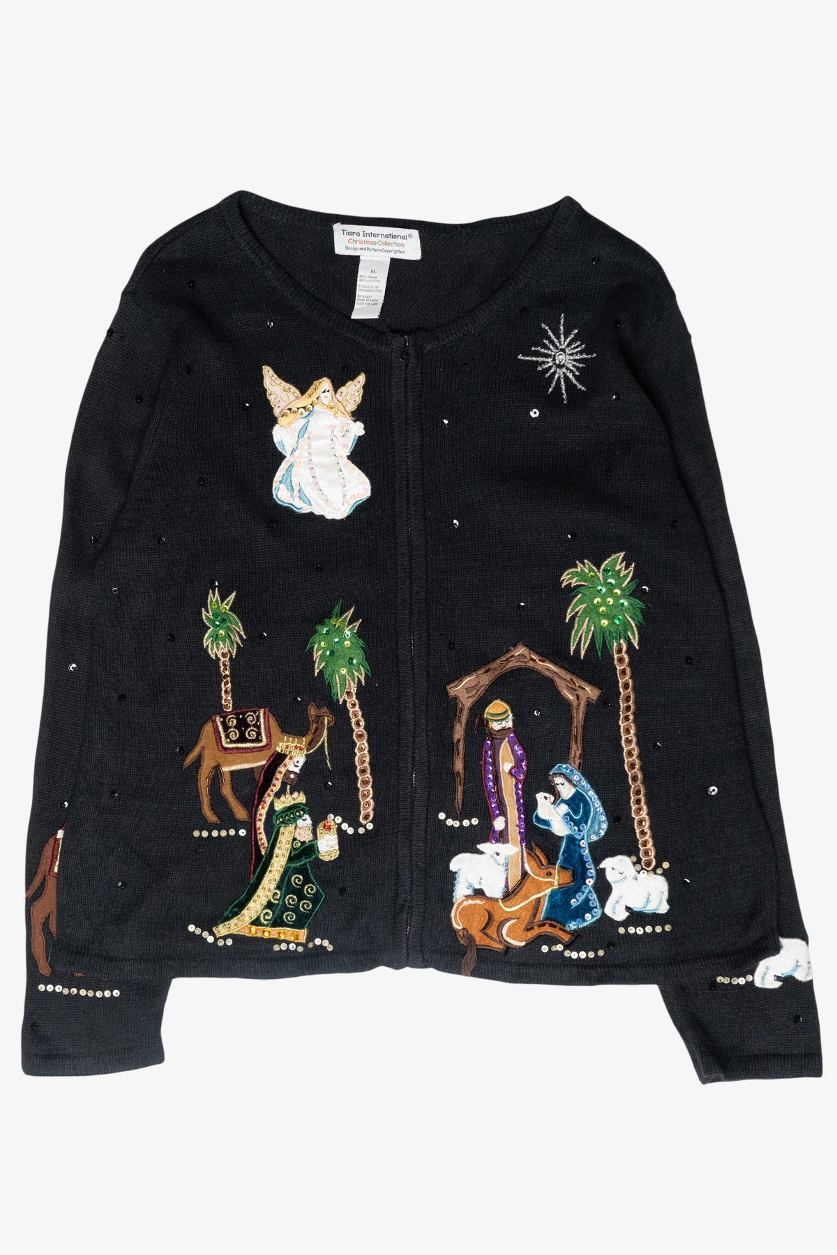 Nativity Scene Vintage Ugly Christmas Sweater (2000s)