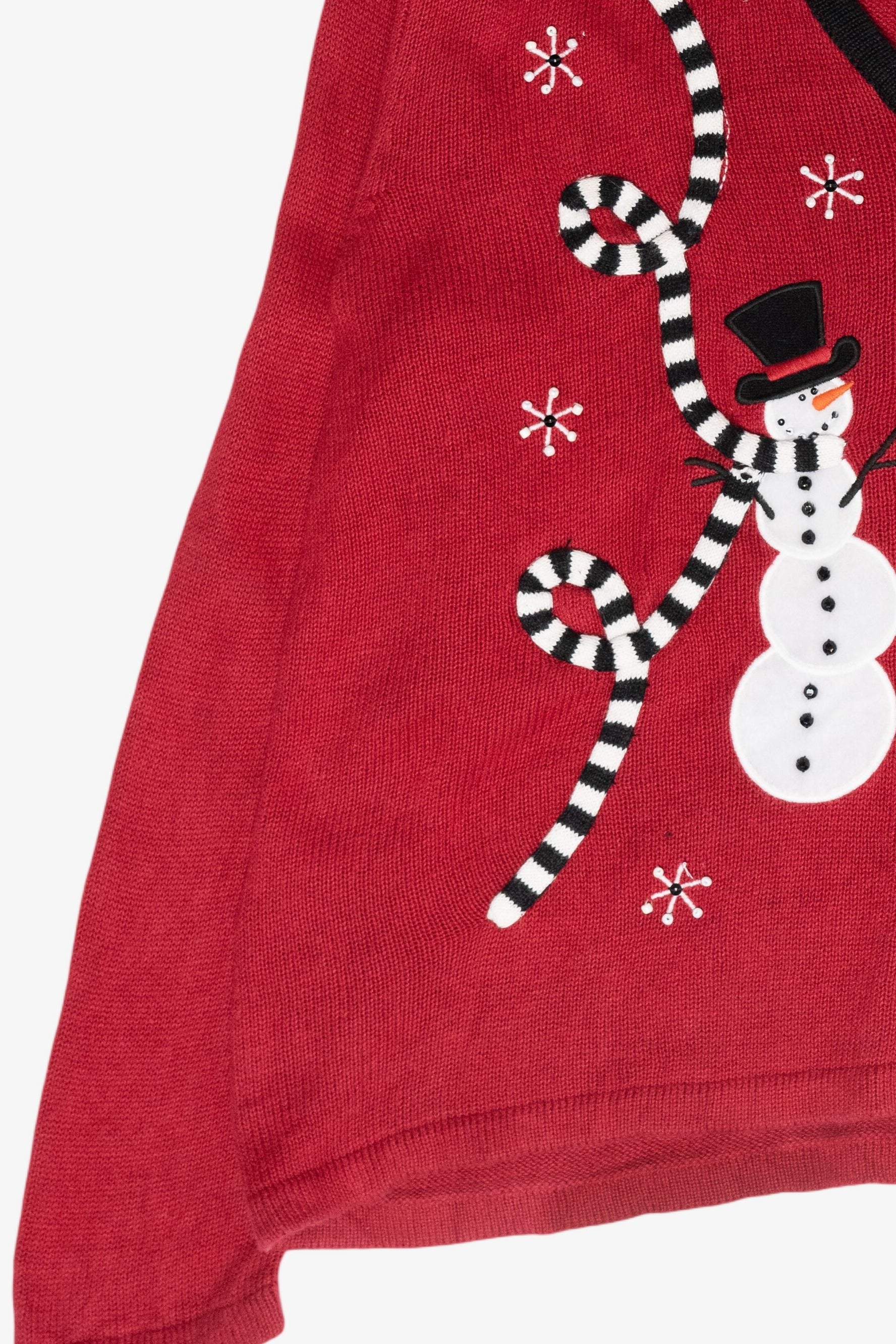 Snowmen Scarves Vintage Ugly Christmas Sweater (1990s)