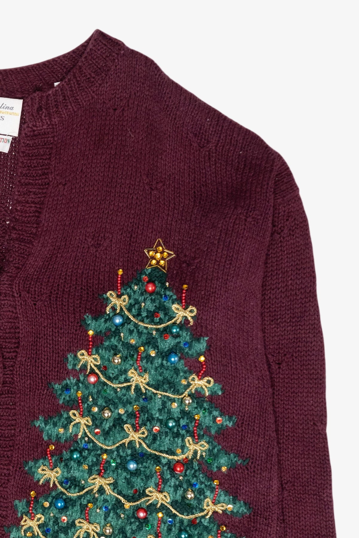 Gift Tree Vintage Ugly Christmas Sweater (1990s)