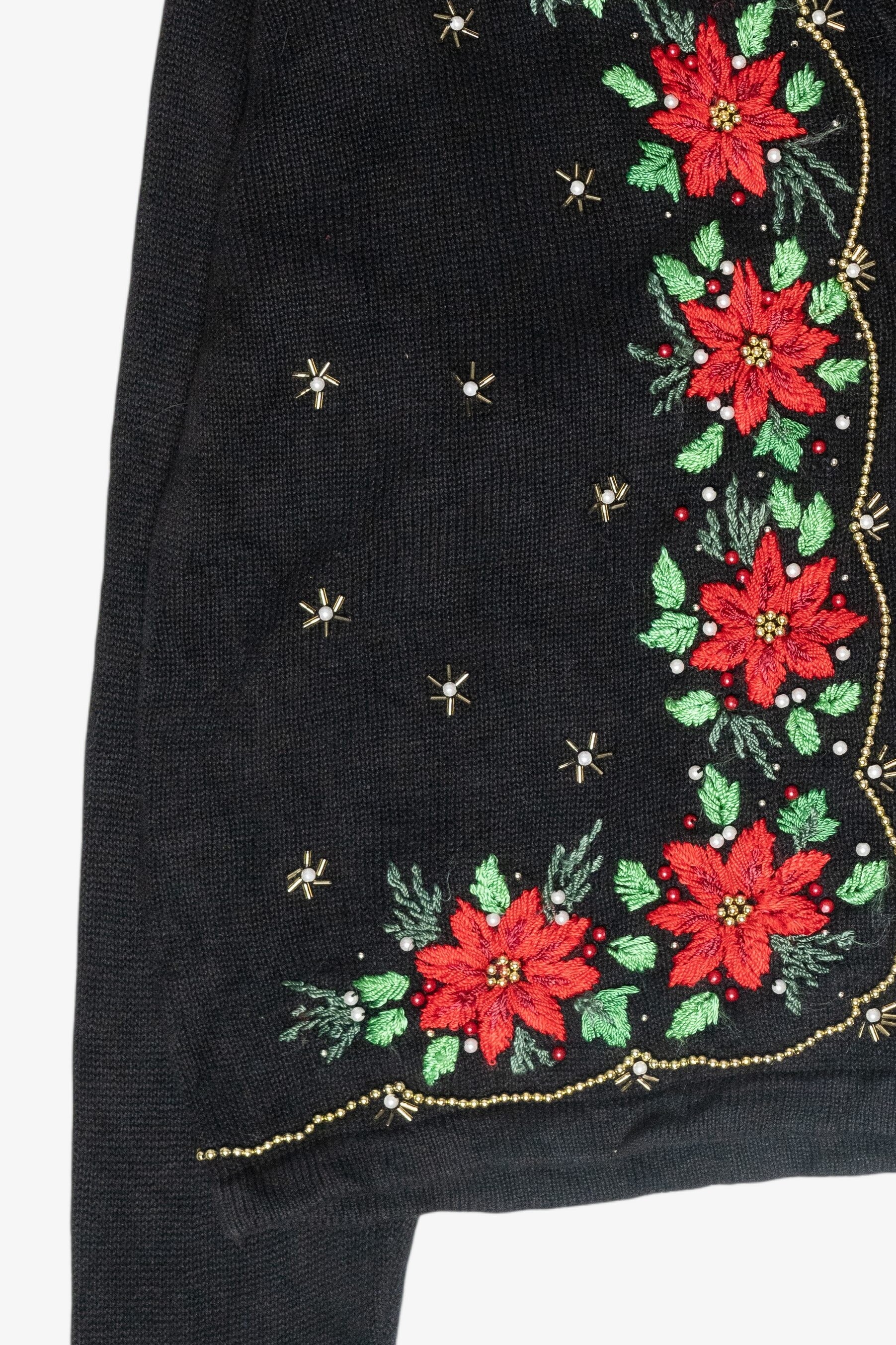 Holly Trim Vintage Ugly Christmas Sweater (2000s)