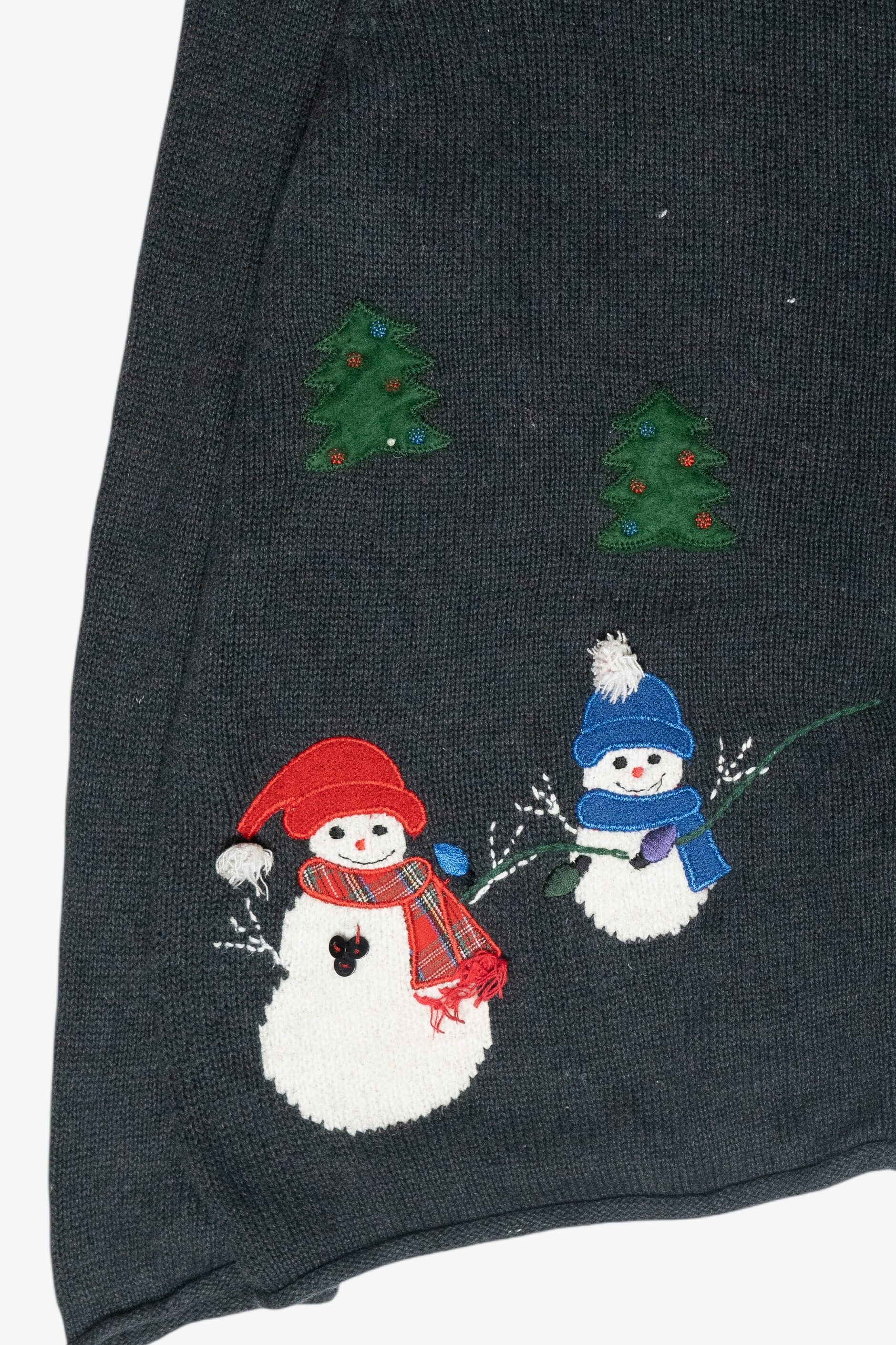 Snowmen Vintage Ugly Christmas Zip Cardigan (2000s)