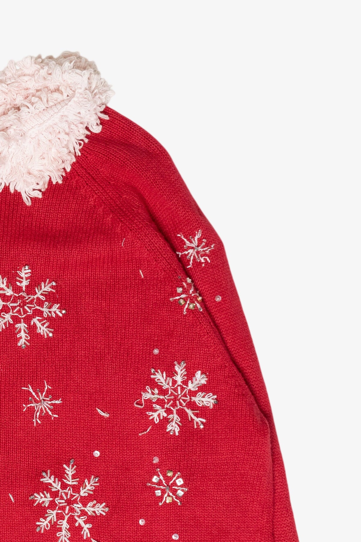 Polar Bears Shag Collar Vintage Ugly Christmas Sweater (2000s)