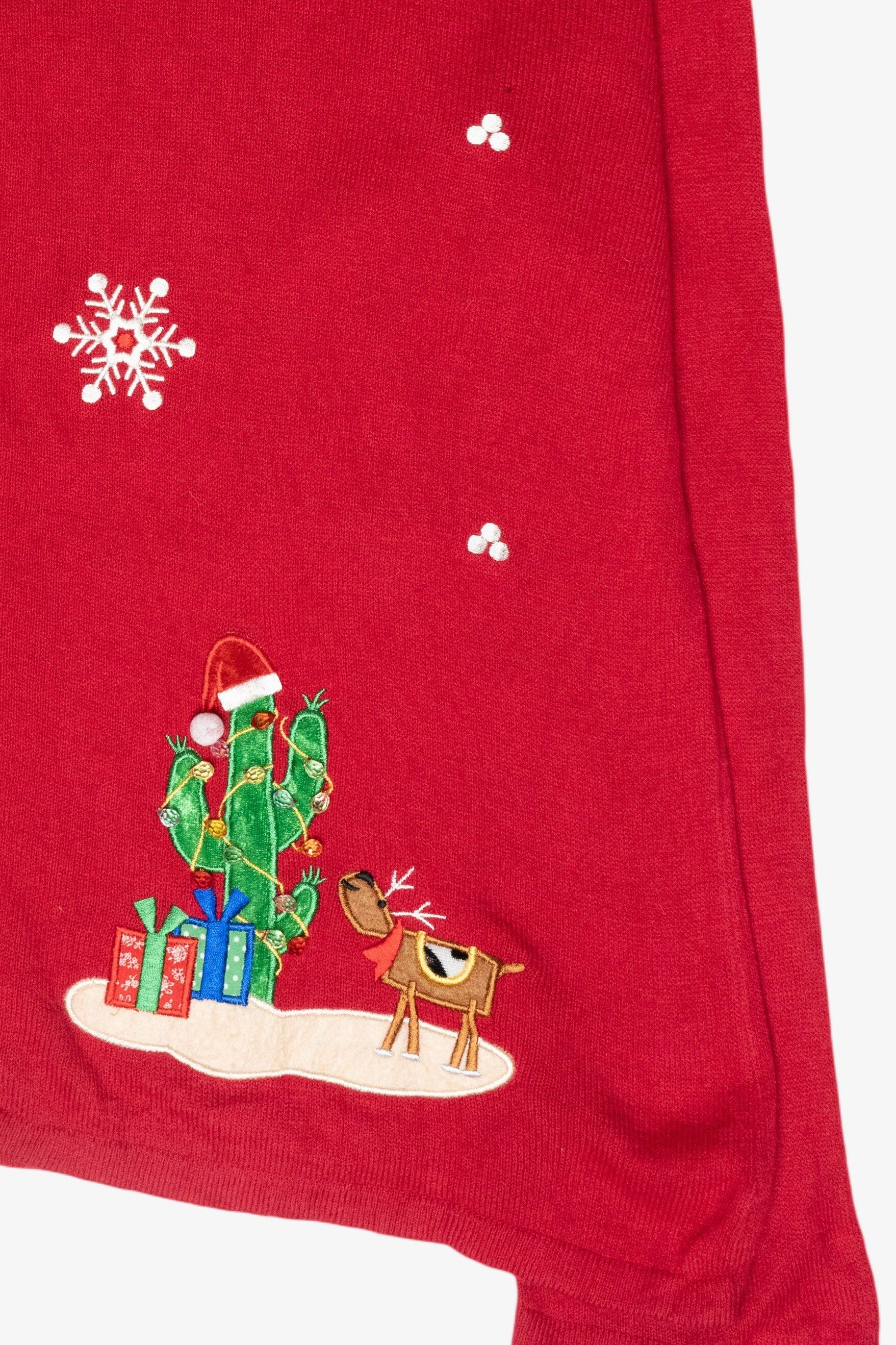 Cowboy Snowman Vintage Ugly Christmas Sweater (2000s)