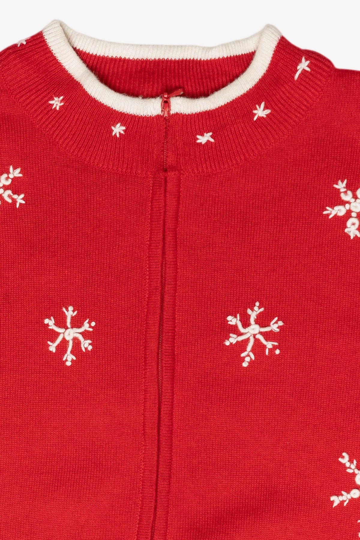 Polar Bears Vintage Ugly Christmas Zip Cardigan (2000s)