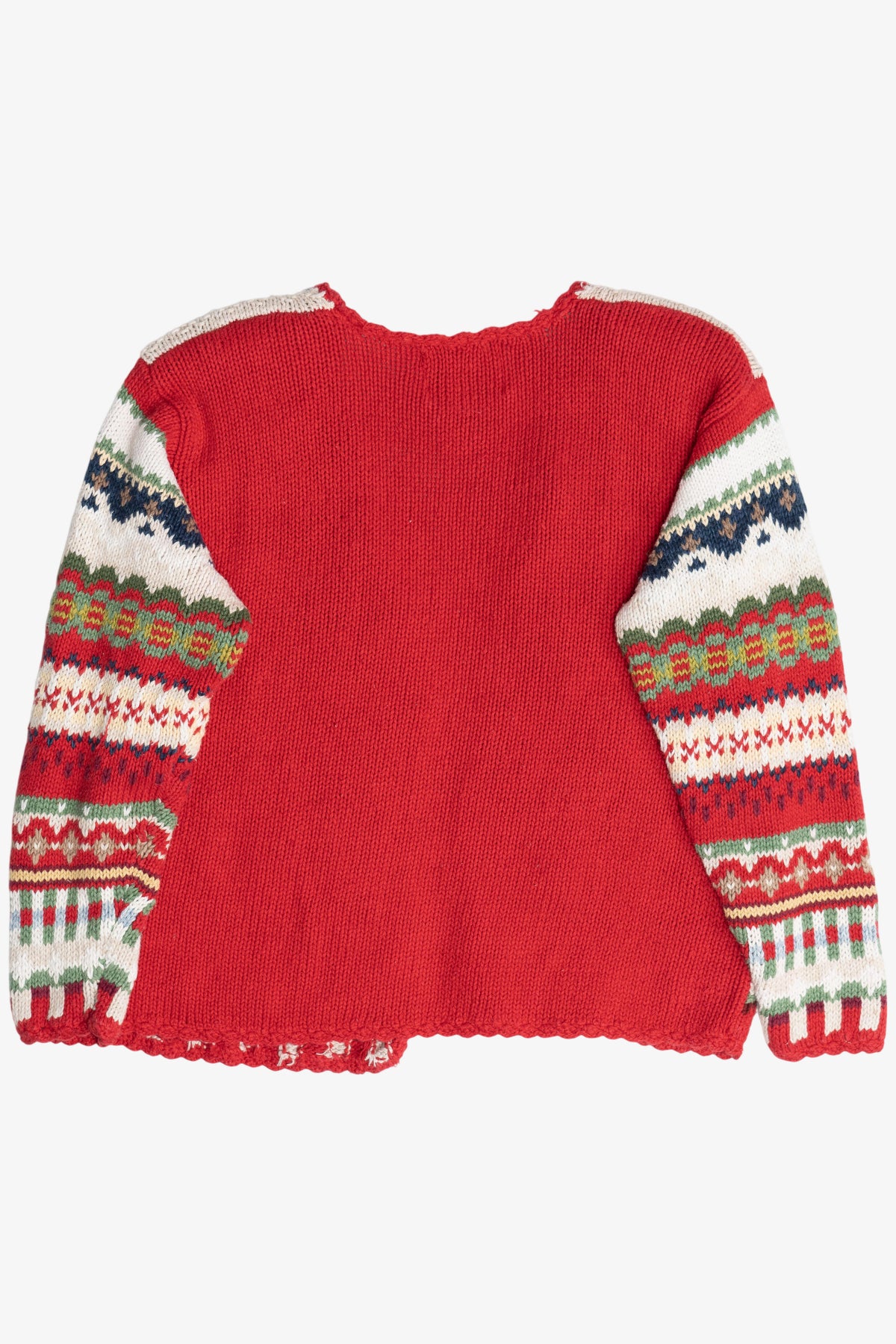 Vintage Stockings Open Front Cardigan Ugly Christmas Sweater (1990s)