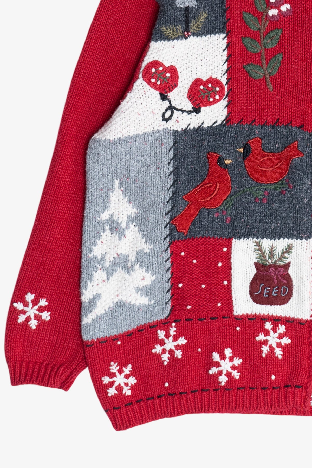 Vintage Winter Cardinals Ugly Christmas Sweater (1990s)