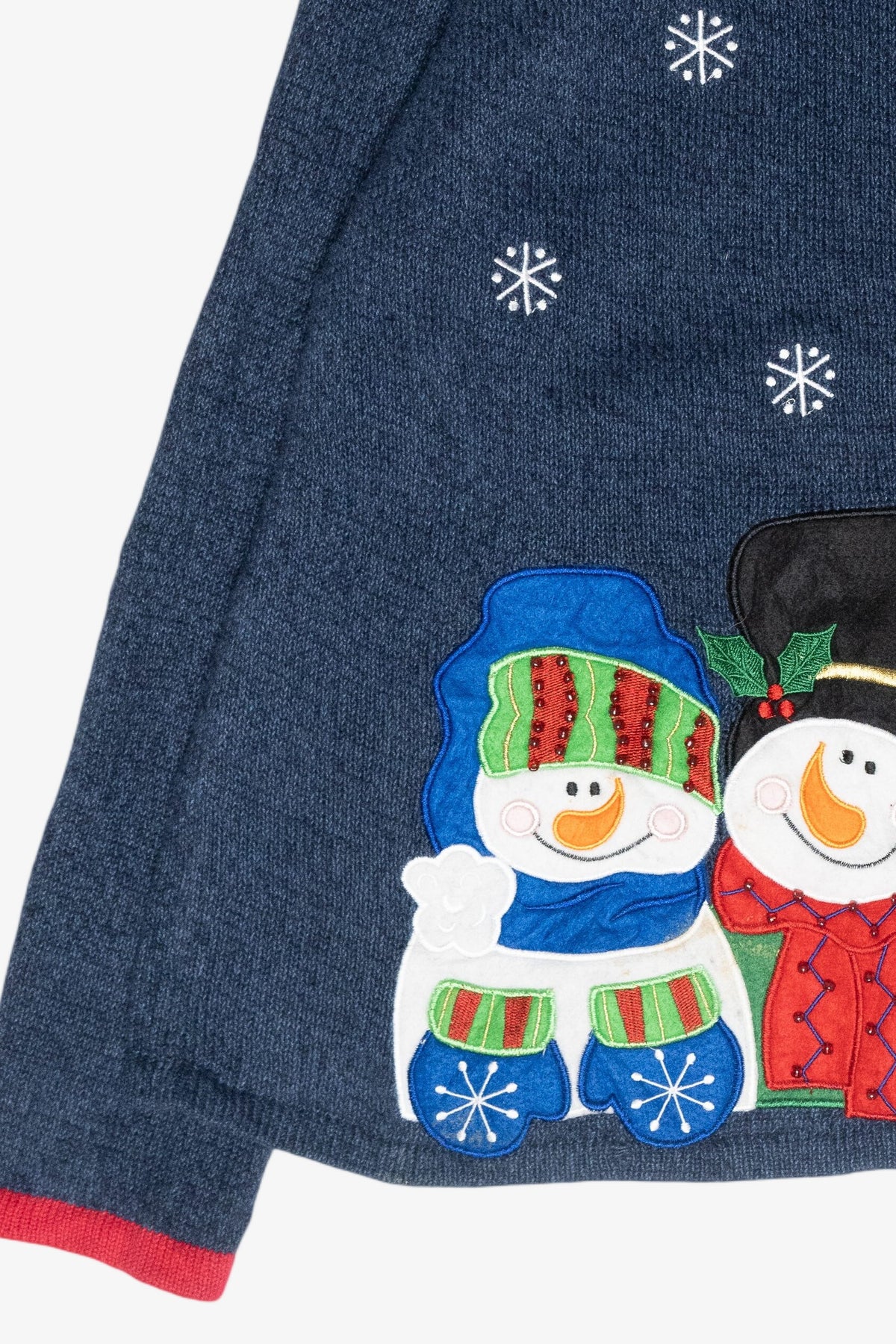 Happy Snowmen Vintage Ugly Christmas Cardigan (2000s)
