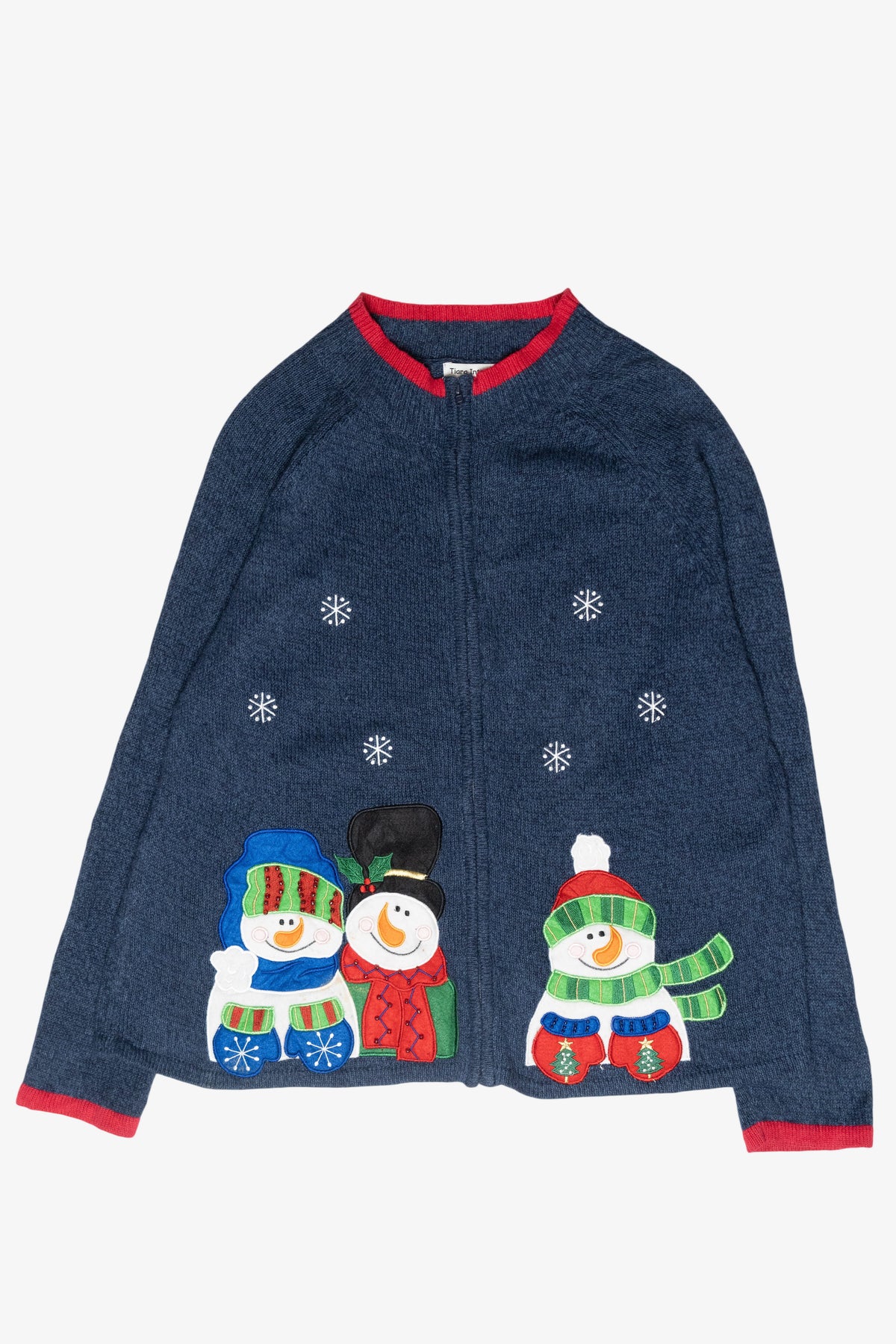 Happy Snowmen Vintage Ugly Christmas Cardigan (2000s)