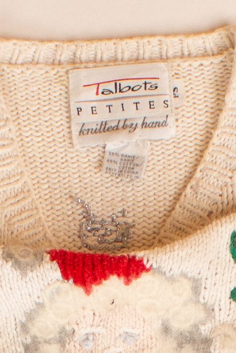 Vintage Talbots Santa Christmas Sweater (1990s)