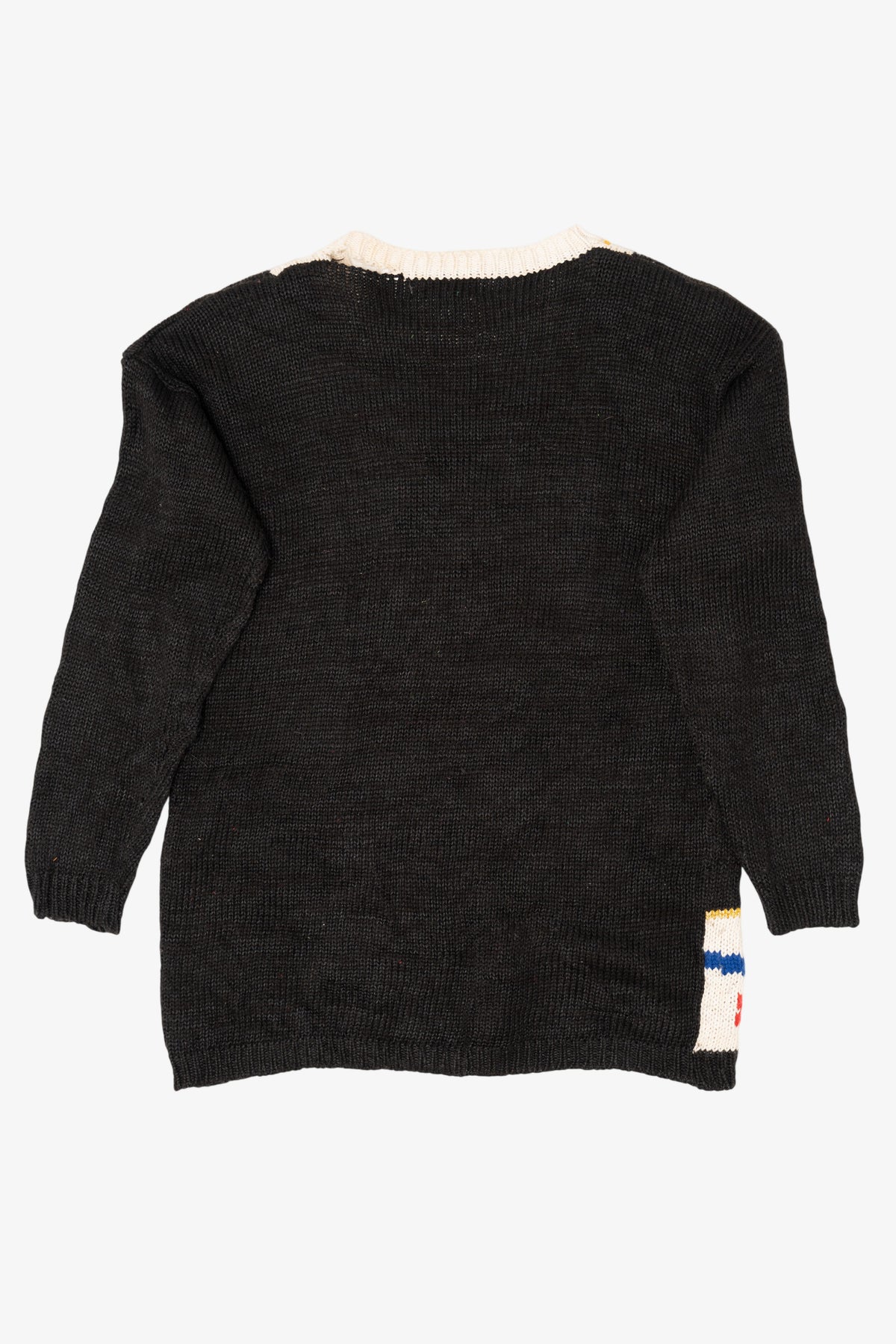 Vintage Black Spice Of Life Candy Canes Ugly Christmas Pullover (1990s)