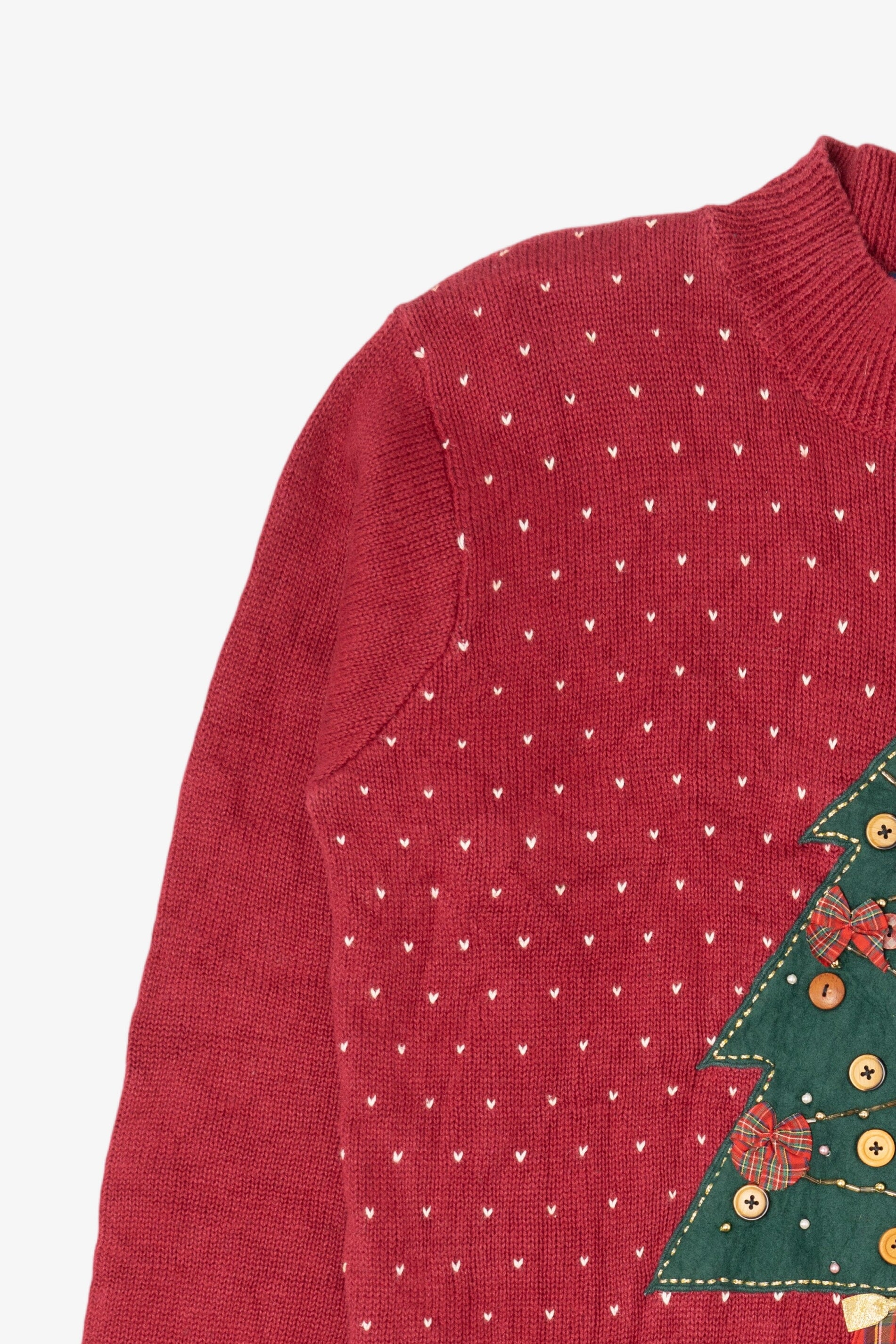 Vintage Red Karen Scott Button Tree Ugly Christmas Pullover (2000s)