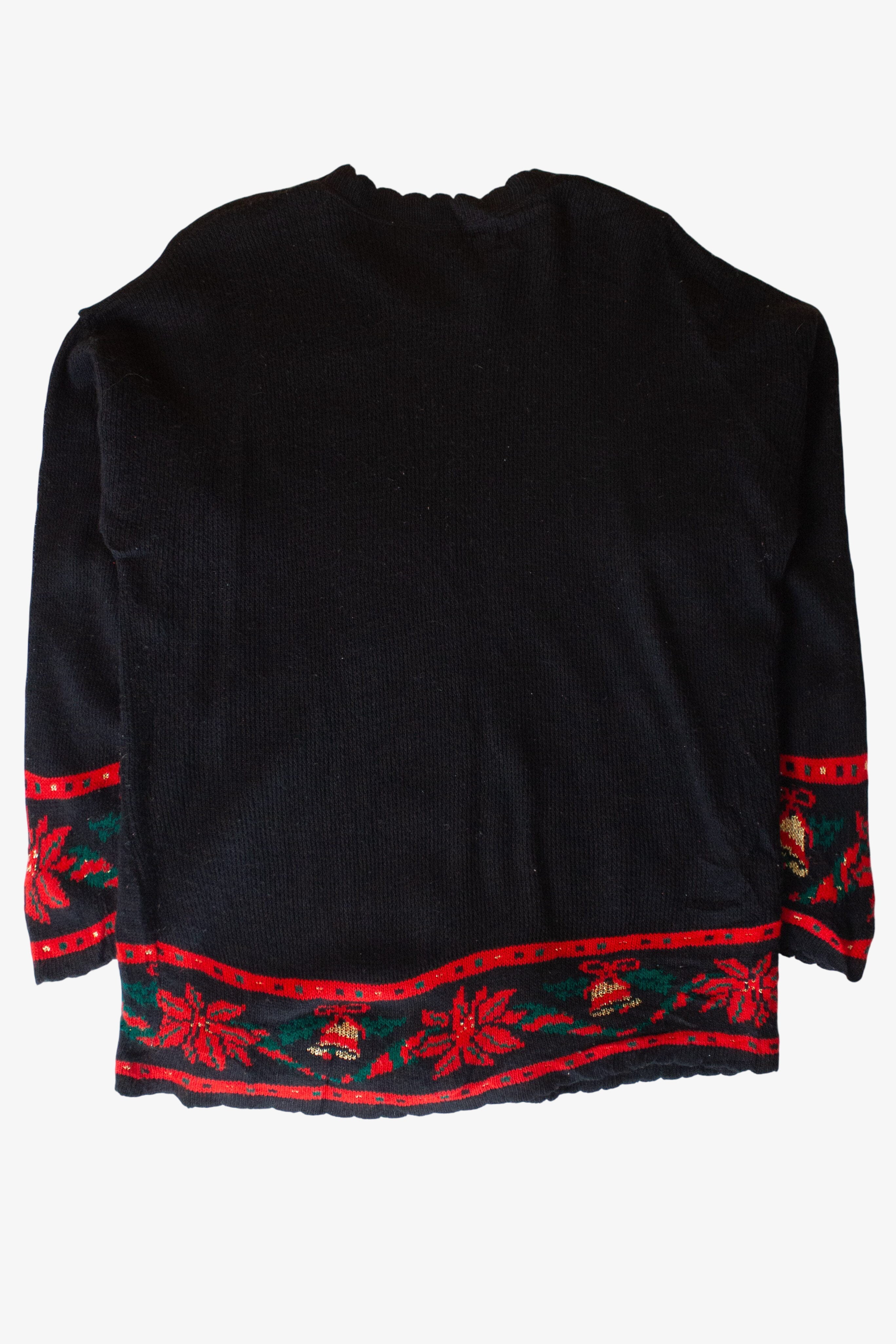 Vintage Black Wreath Ugly Christmas Sweater (1990s)