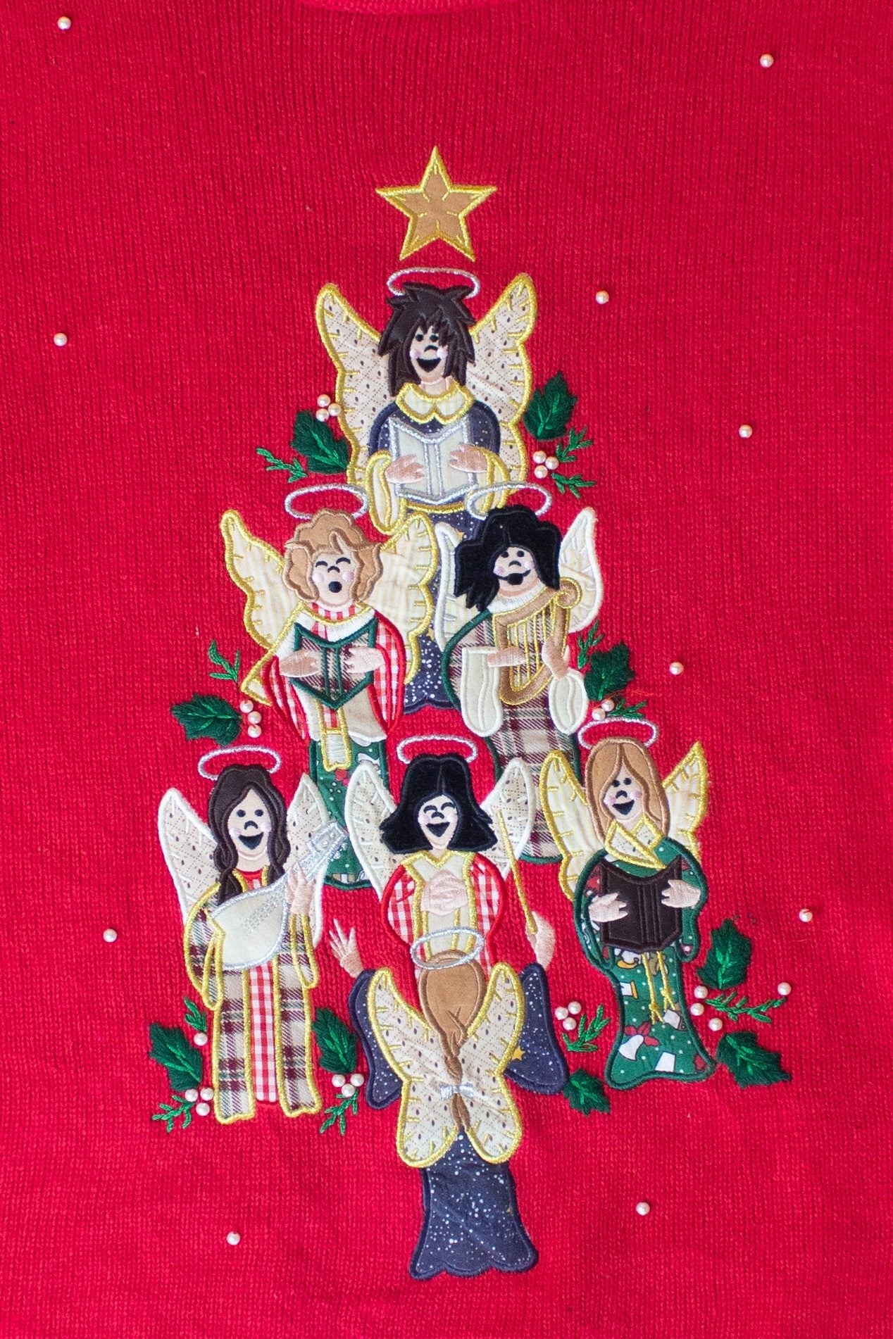 Vintage Angel Choir Christmas Sweater (1990s)