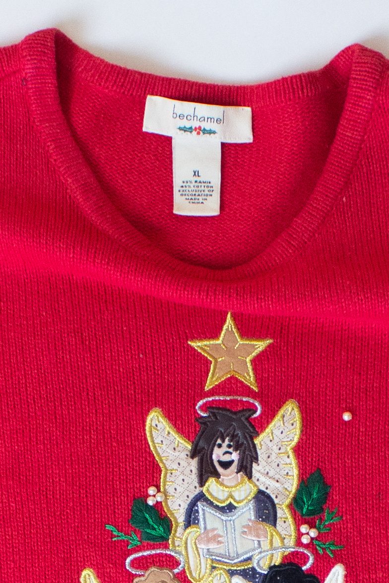 Vintage Angel Choir Christmas Sweater (1990s)