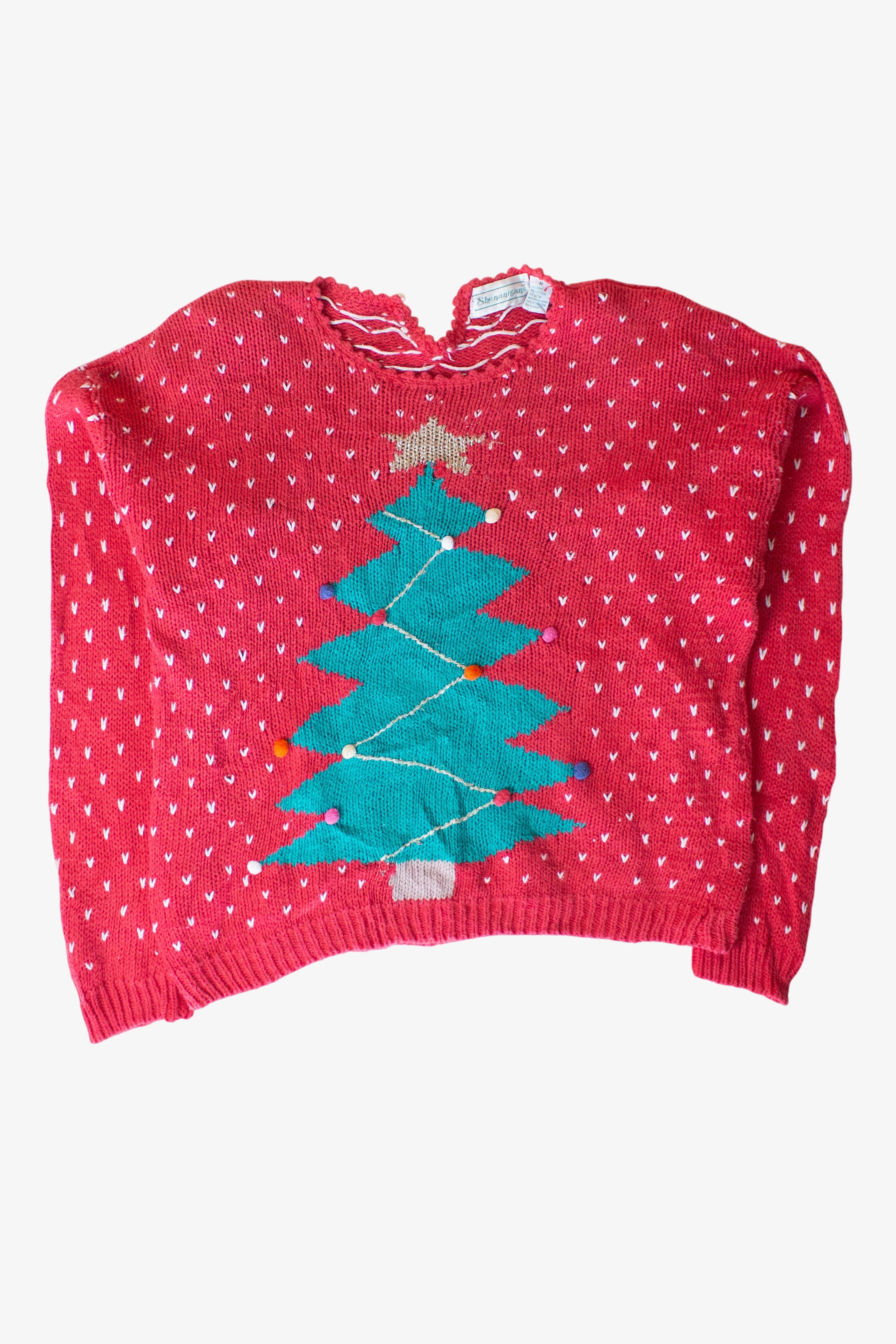 Vintage Red Tree Ugly Christmas Sweater (1990s)