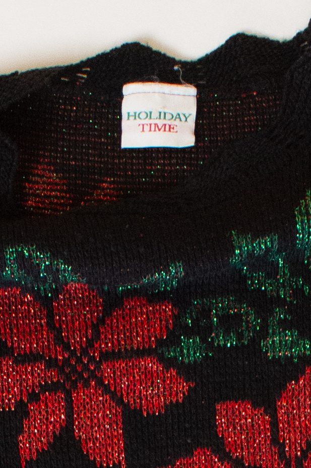 Vintage Metallic Flowers Ugly Christmas Sweater (1990s)