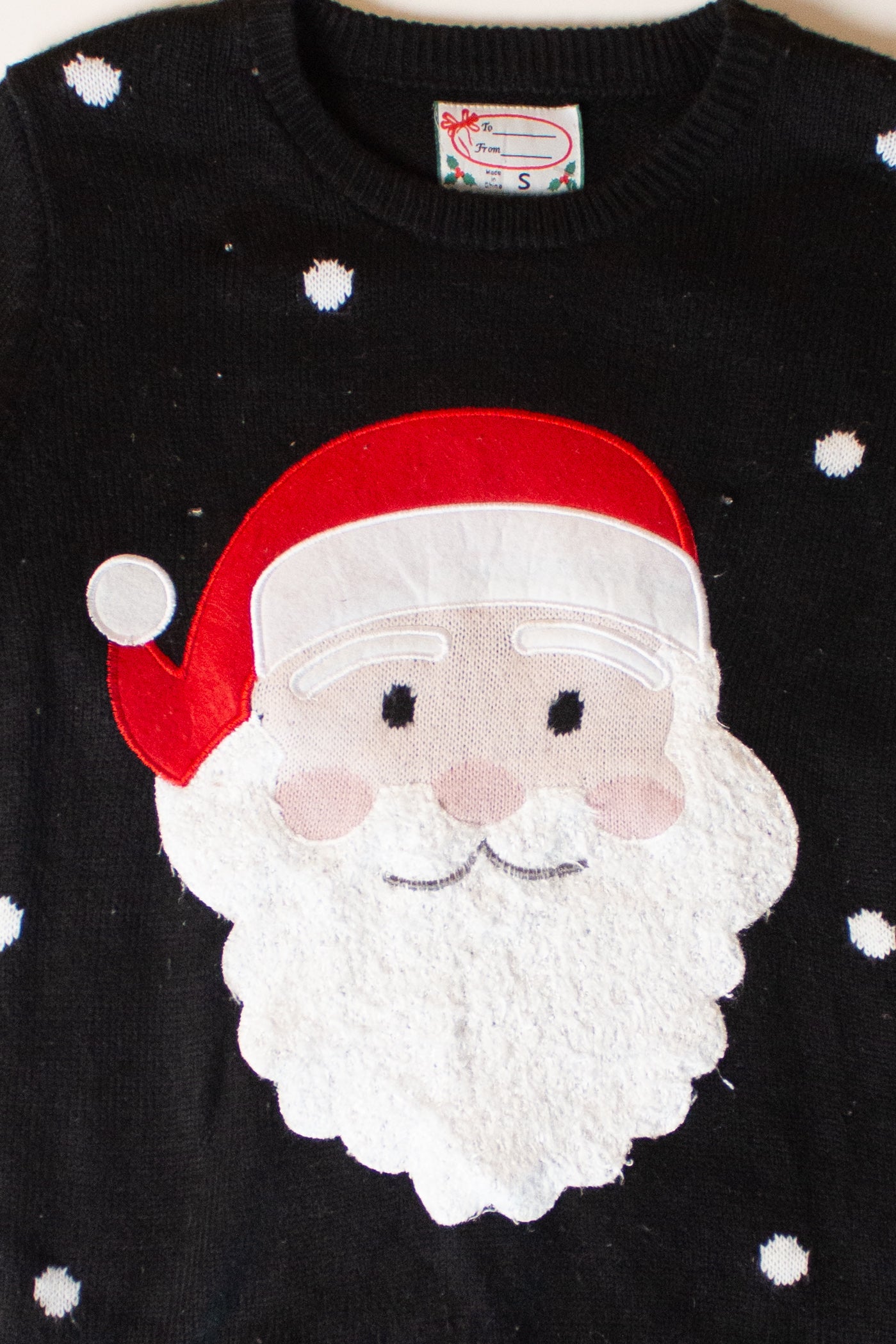 Light Up Santa Face Christmas Sweater (2020s)