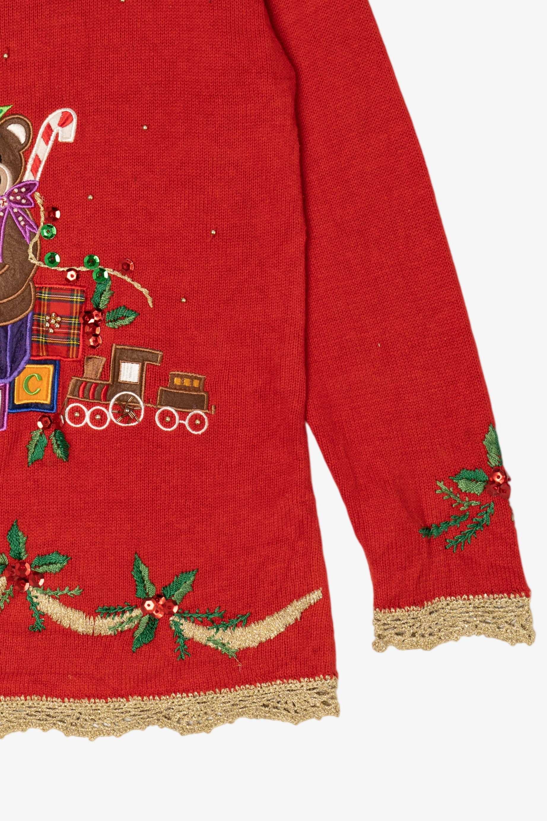 Vintage Red Kikit Presents Cowl Turtleneck Ugly Christmas Pullover (2000s)