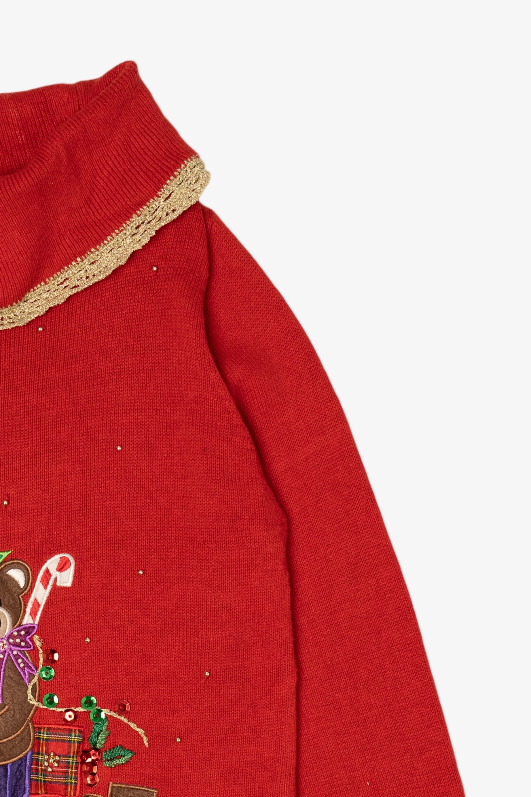Vintage Red Kikit Presents Cowl Turtleneck Ugly Christmas Pullover (2000s)