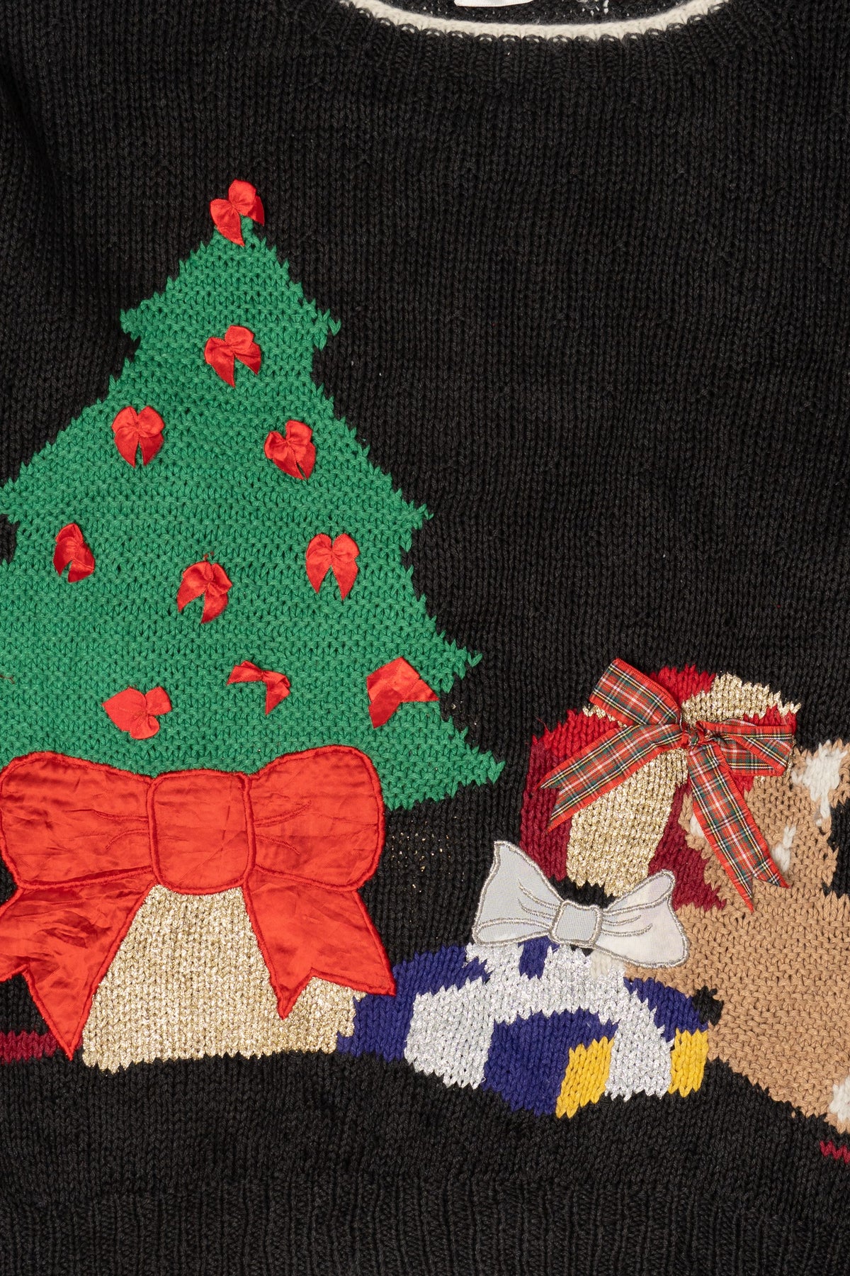 Vintage Black Marisa Christina Ugly Christmas Pullover (1990s)