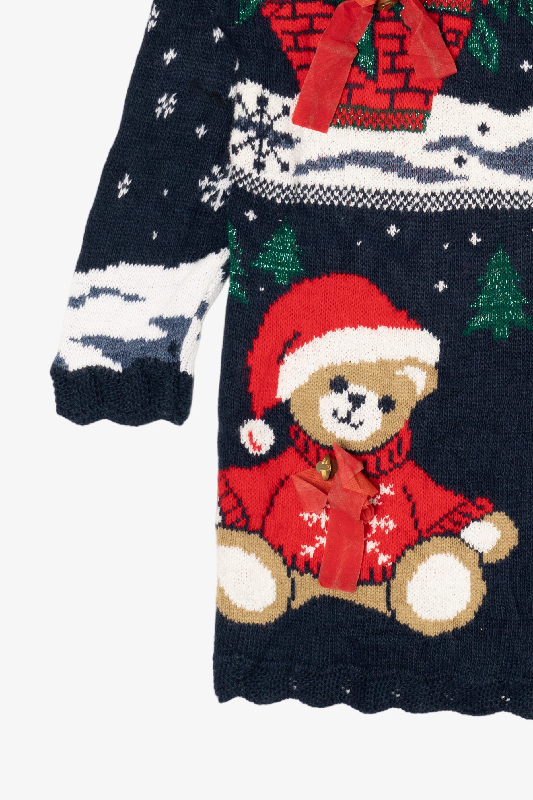 Vintage Navy Blue NutCracker Ugly Christmas Pullover (1990s)