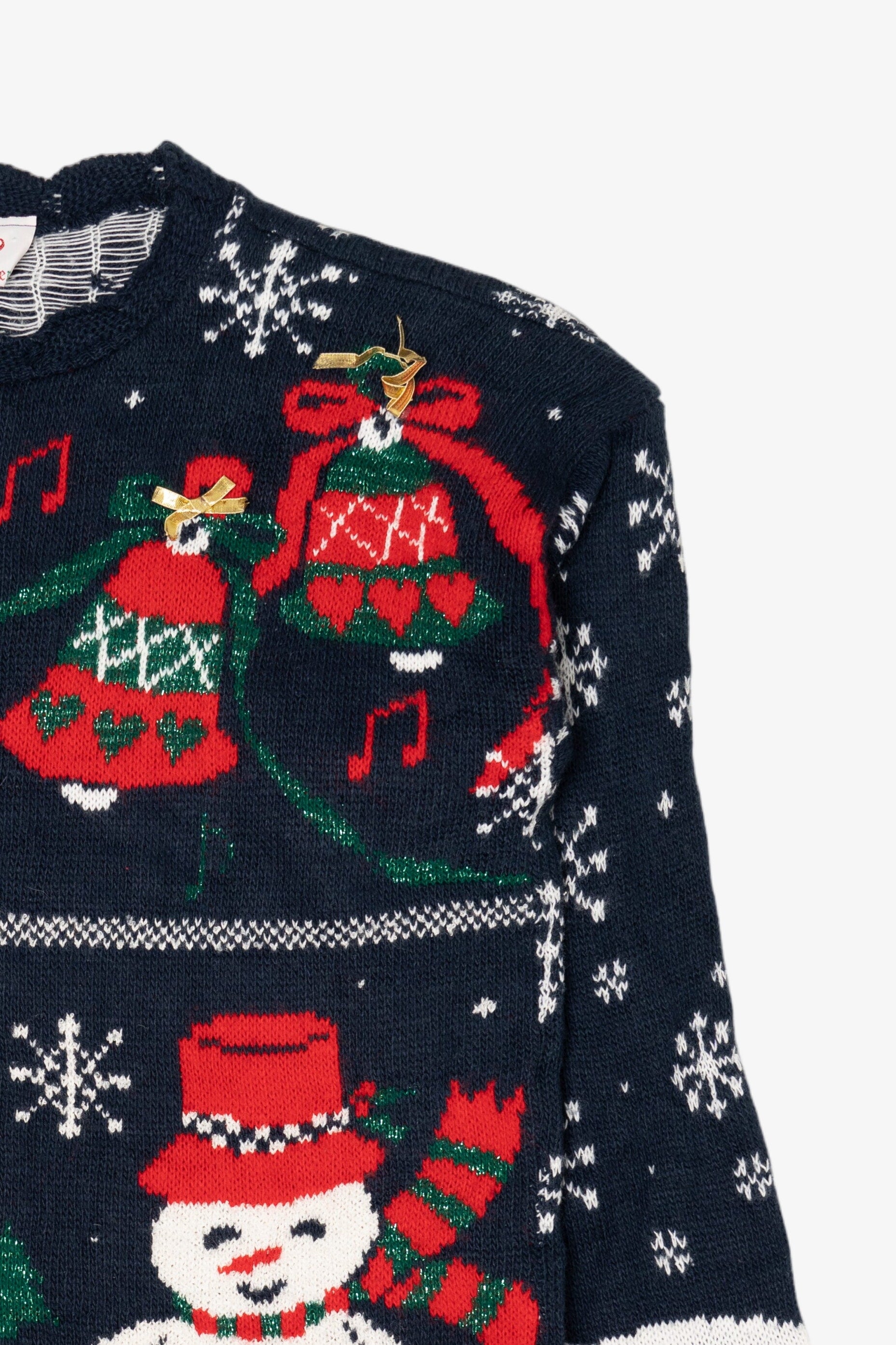 Vintage Navy Blue NutCracker Ugly Christmas Pullover (1990s)