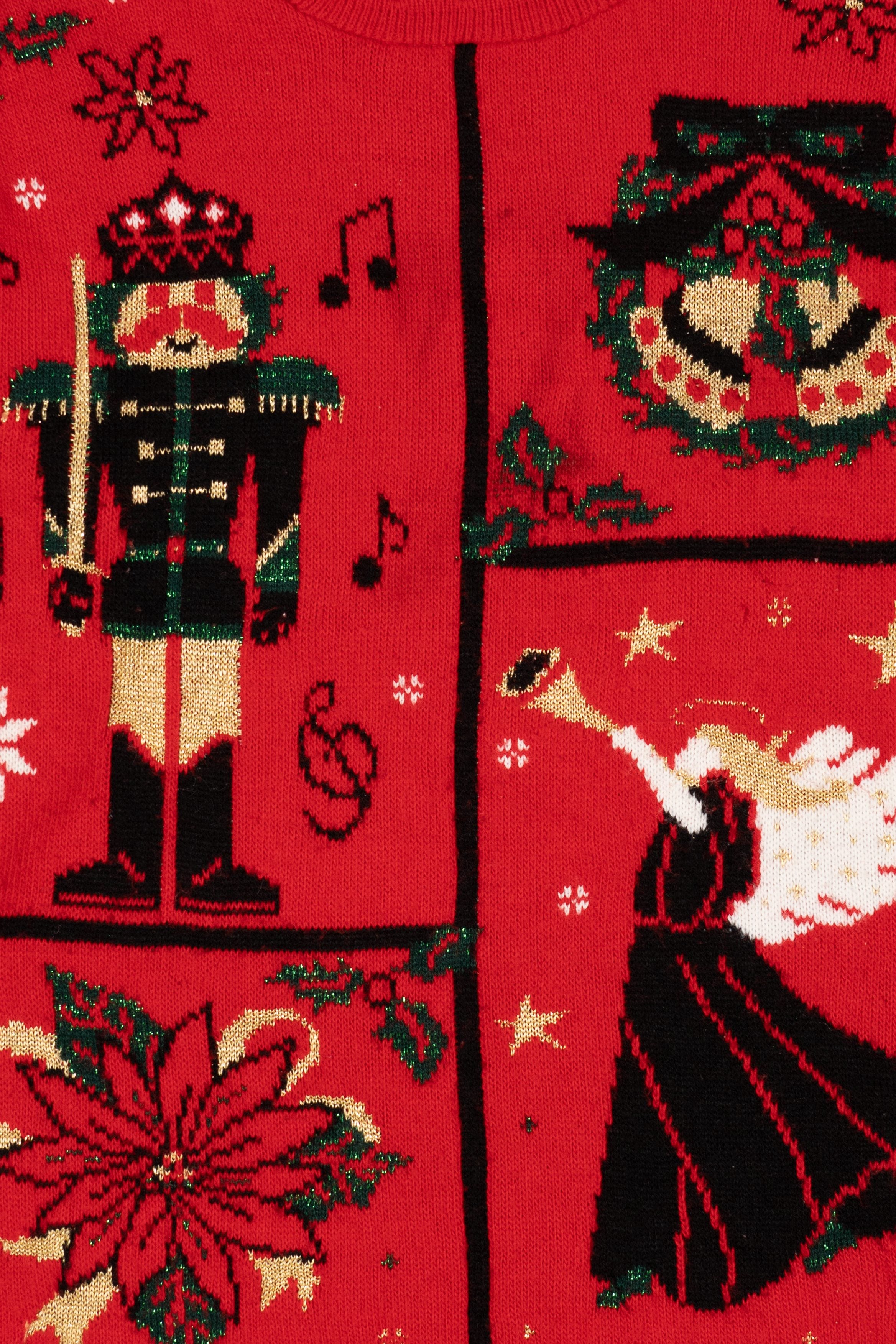 Vintage Red SASSON Ugly Christmas Pullover (1980s)