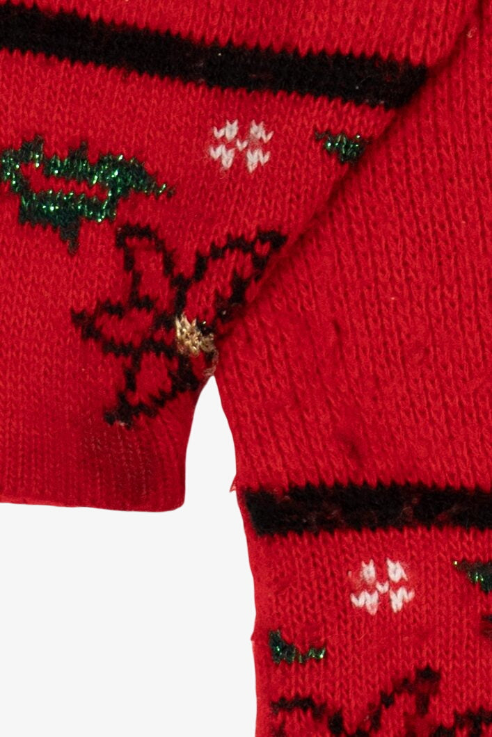 Vintage Red SASSON Ugly Christmas Pullover (1980s)
