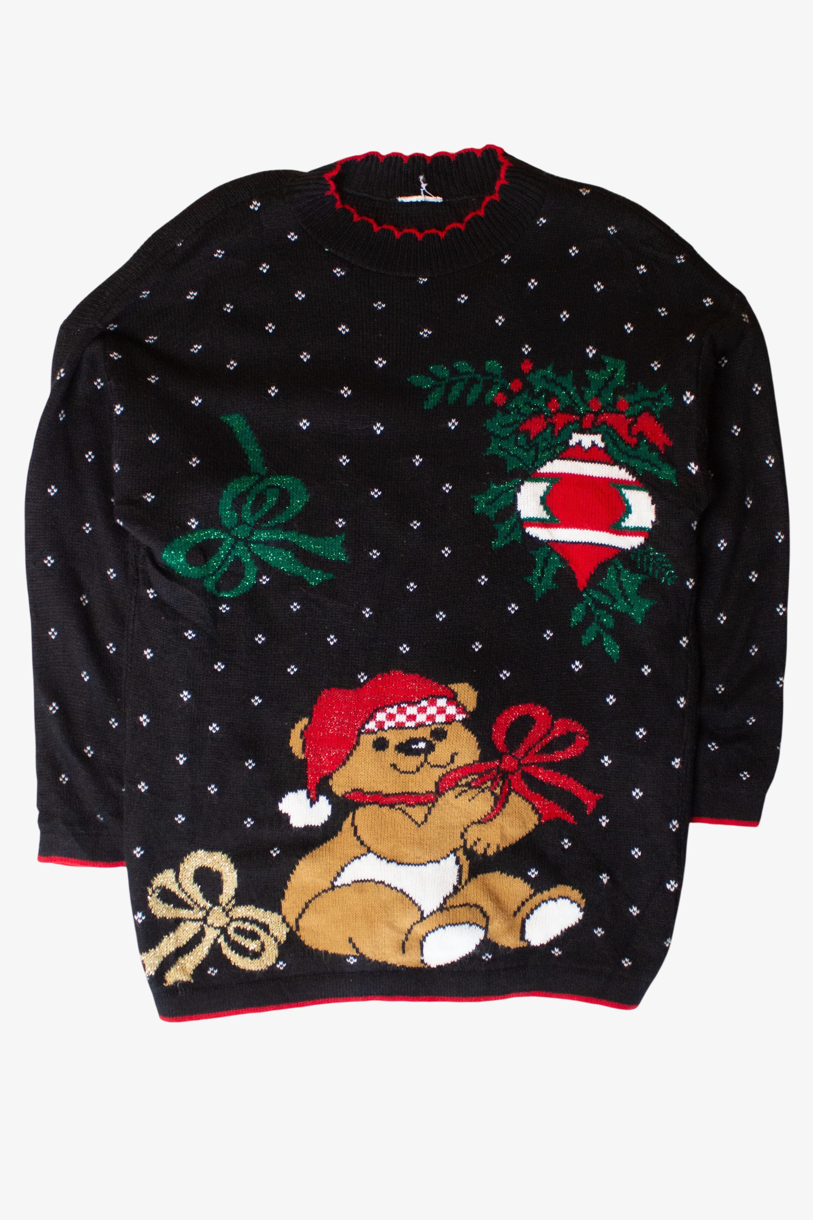 Vintage Happy Bear Ugly Christmas Sweater (1990s)