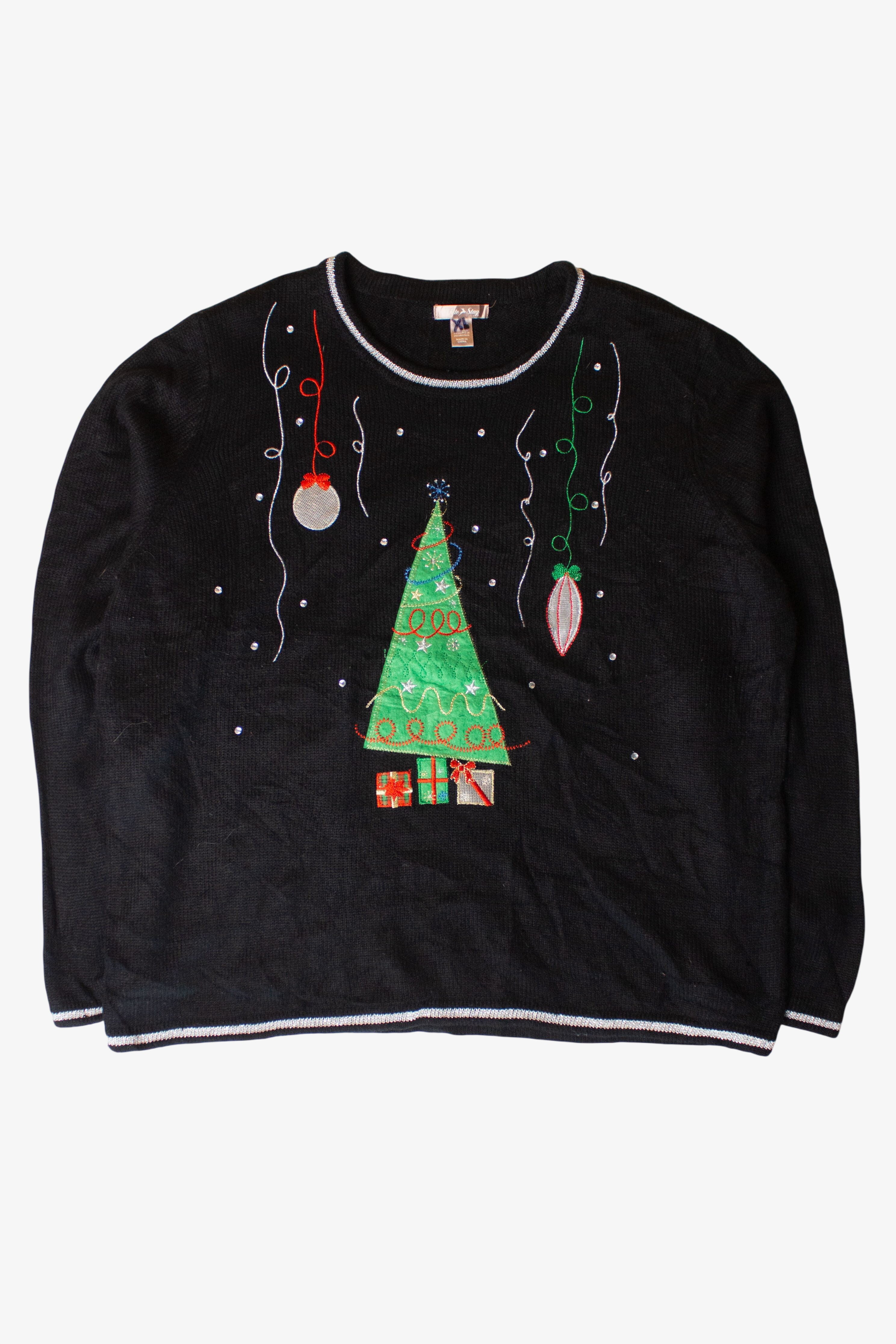 Vintage Ornamental Tree Christmas Sweater (1990s)