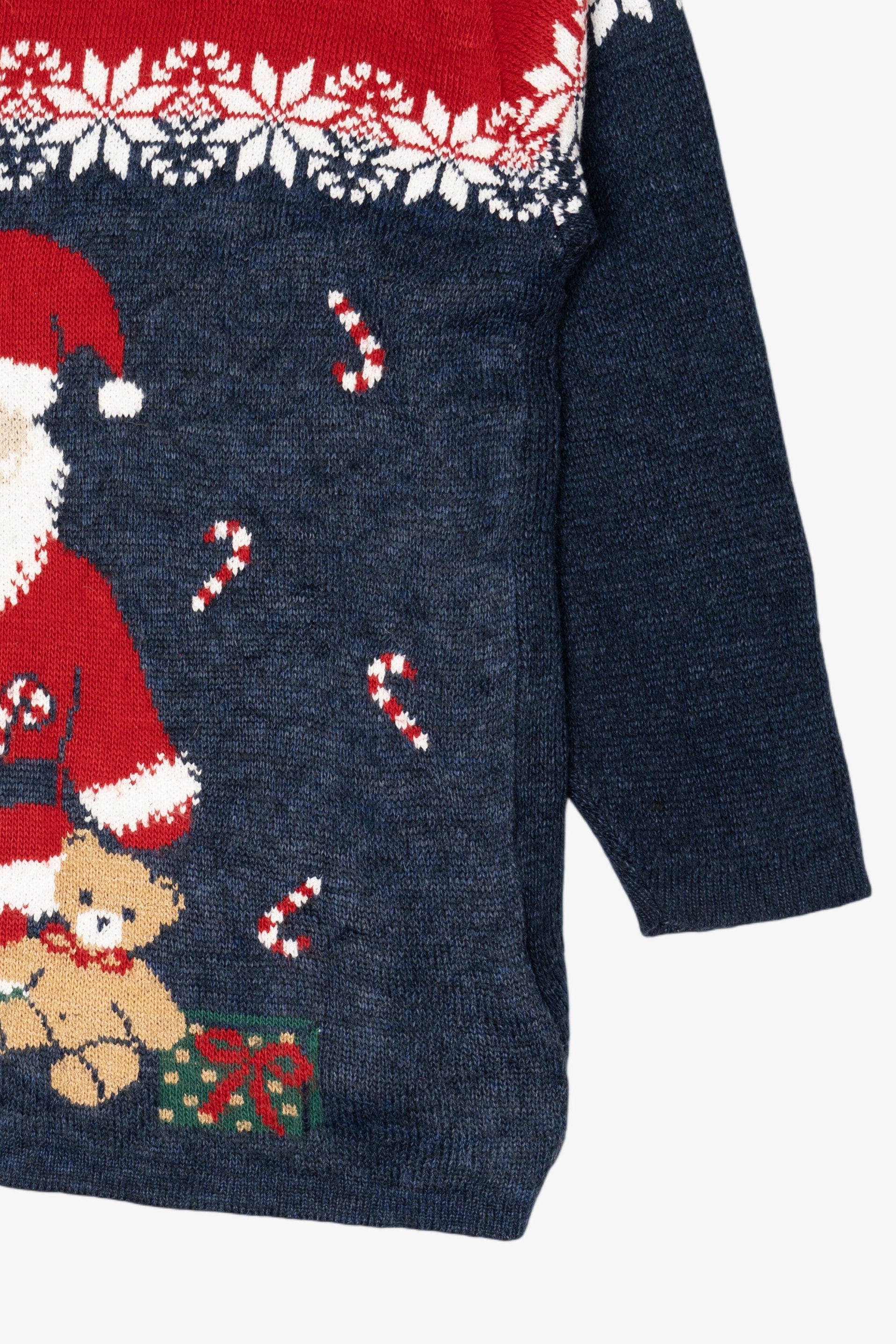 Vintage Red Nutcracker Santa Ugly Christmas Pullover (1990s)