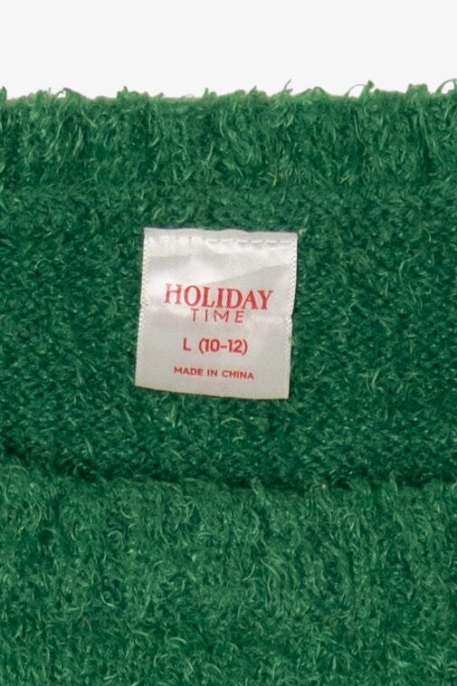 Green "Owl Be Home For Christmas" Ugly Christmas Pullover (2010s)