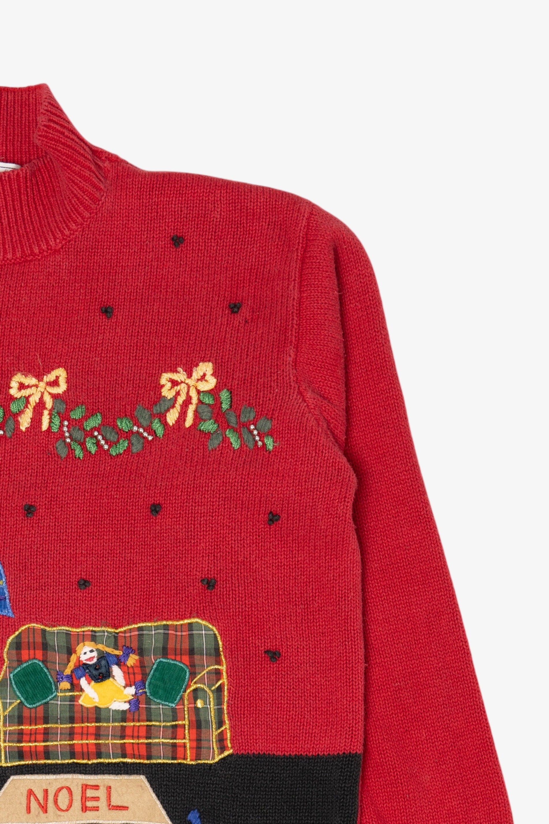 Vintage Red OHI Presents Ugly Christmas Turtleneck Pullover (2000s)