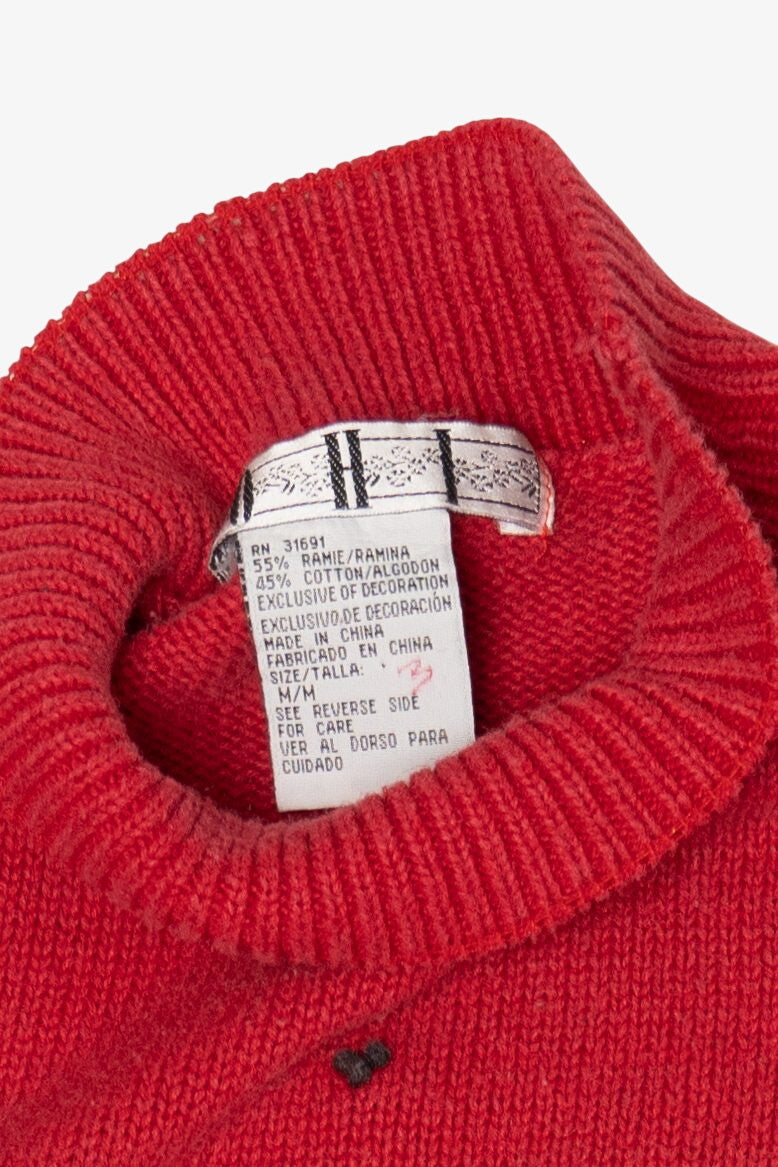 Vintage Red OHI Presents Ugly Christmas Turtleneck Pullover (2000s)