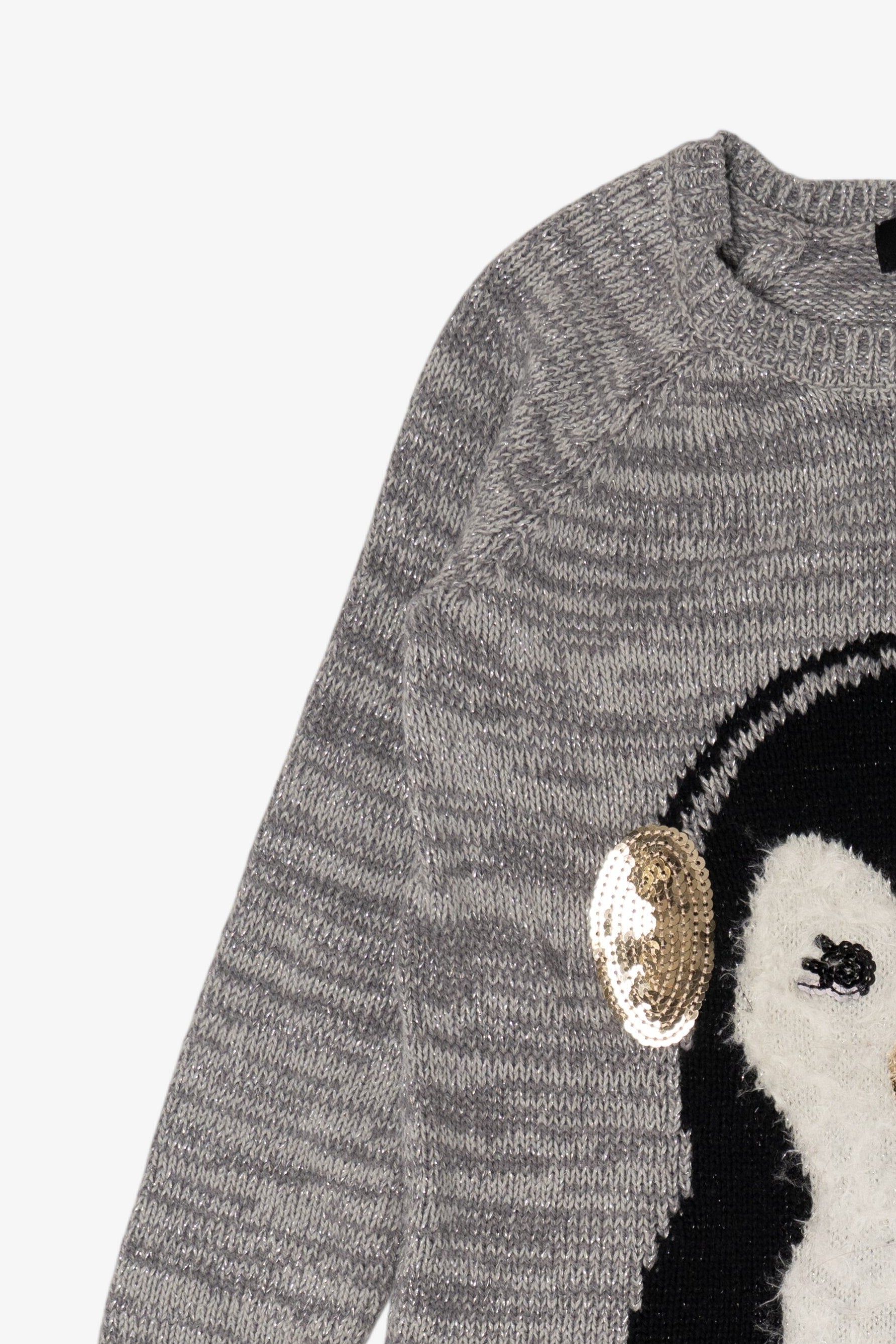 Kid Size Penguin With Earmuffs Ugly Christmas Pullover