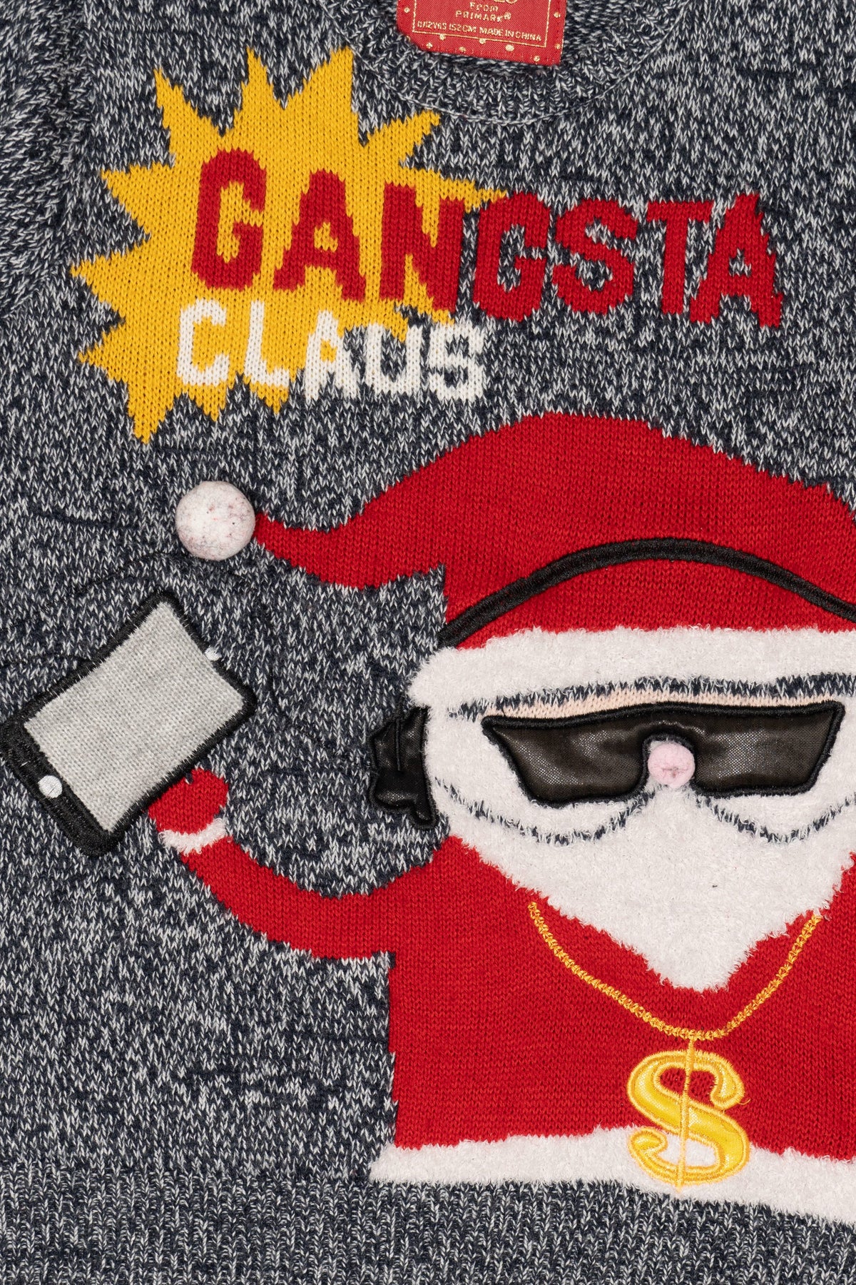 Kid Sized Christmas Wishes "Gangsta Claus" Santa Ugly Pullover (2010s)