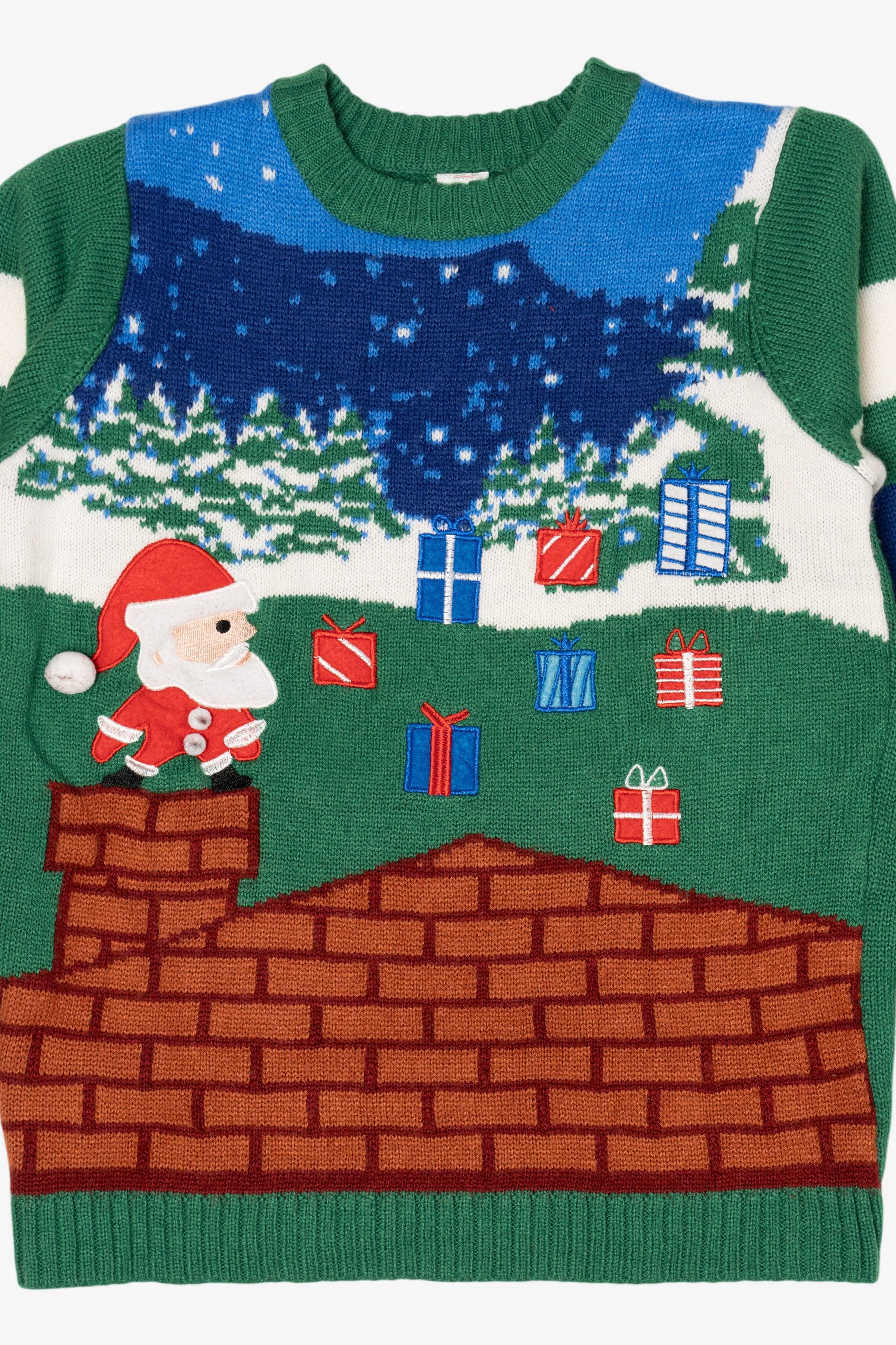 Kid Sized Holiday Time Santa Nintendo Platform Game Style Ugly Christmas Pullover
