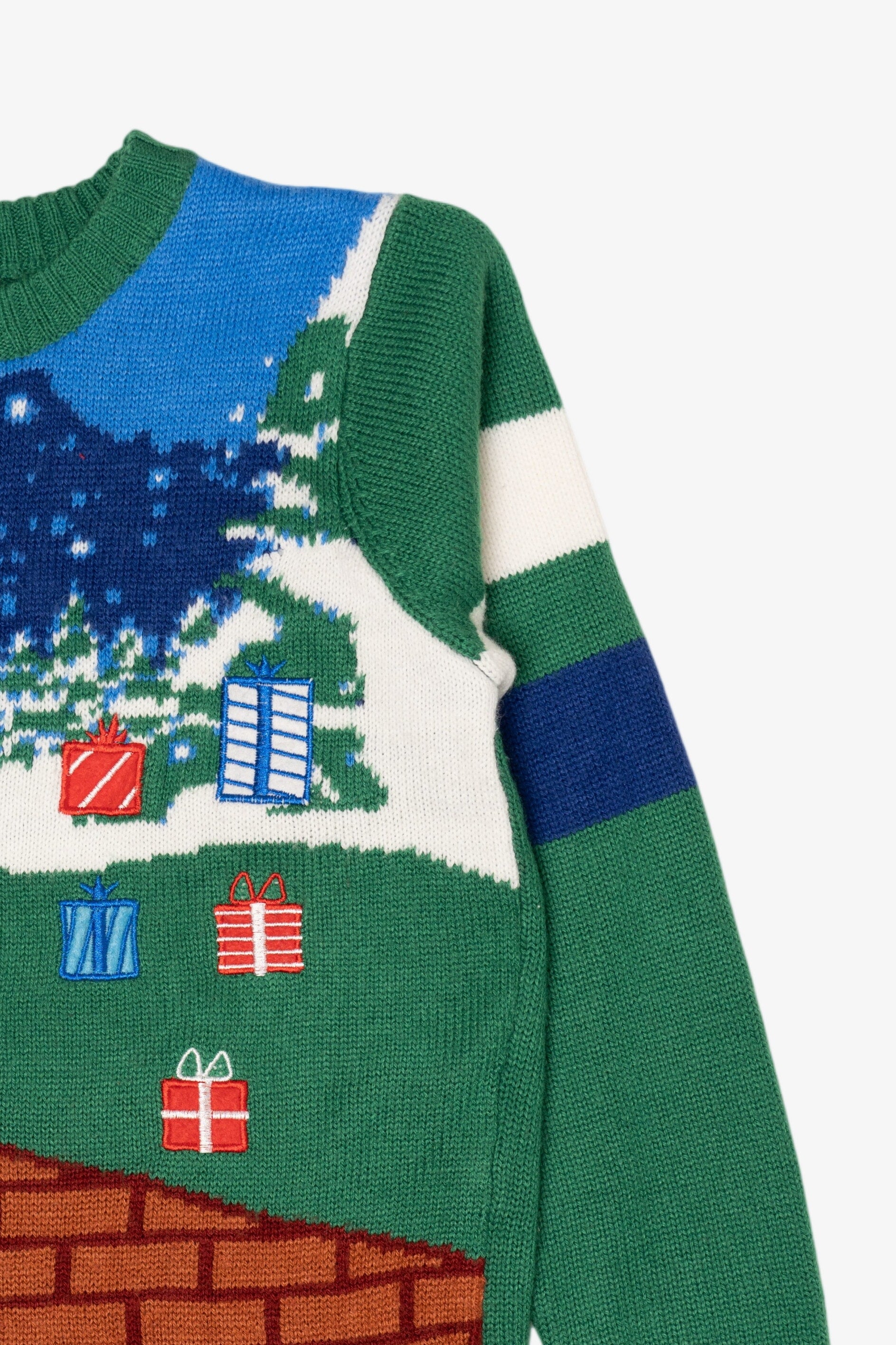 Kid Sized Holiday Time Santa Nintendo Platform Game Style Ugly Christmas Pullover