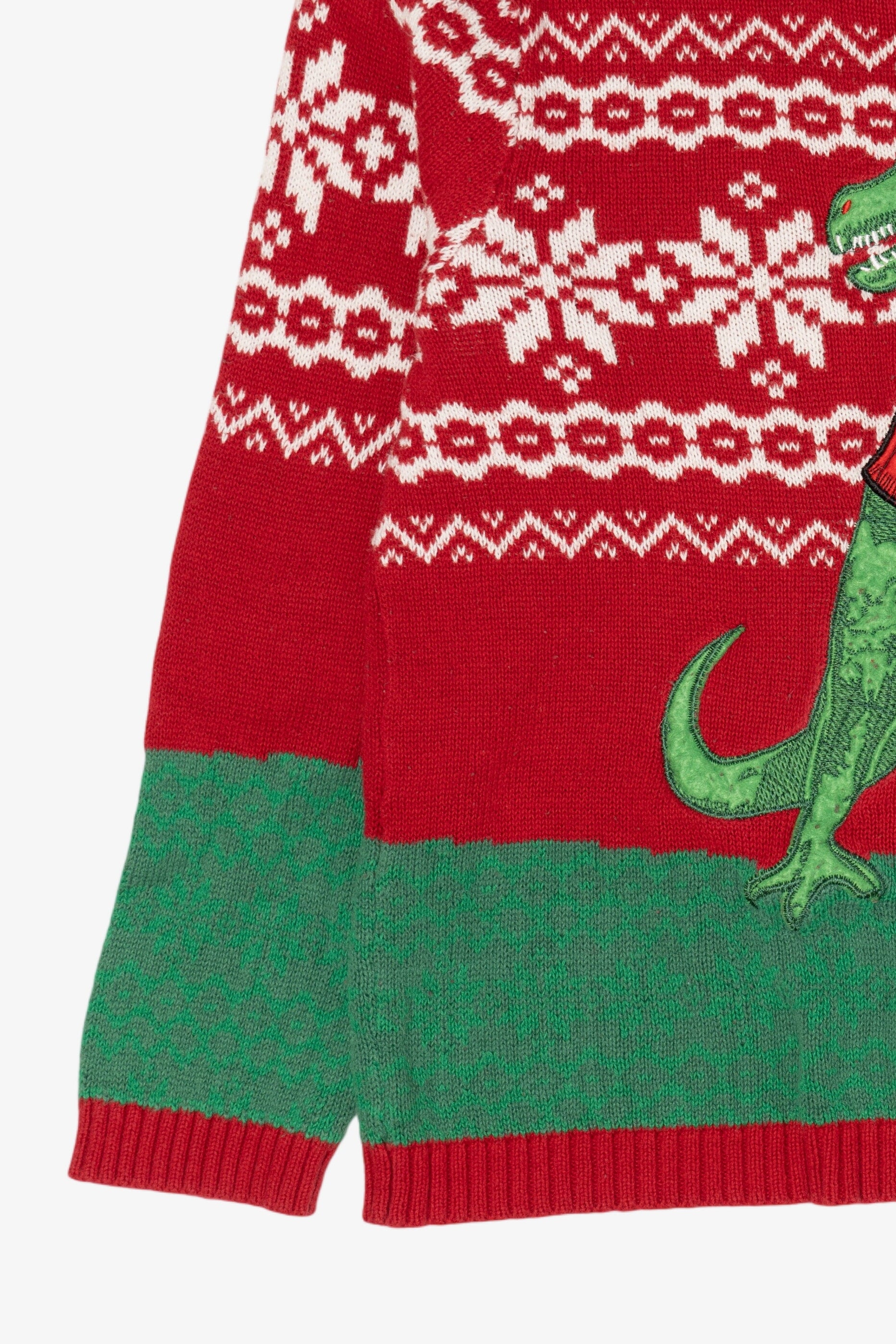 Kid Sized Christmas Sweater Dinosaur Ugly Christmas Pullover